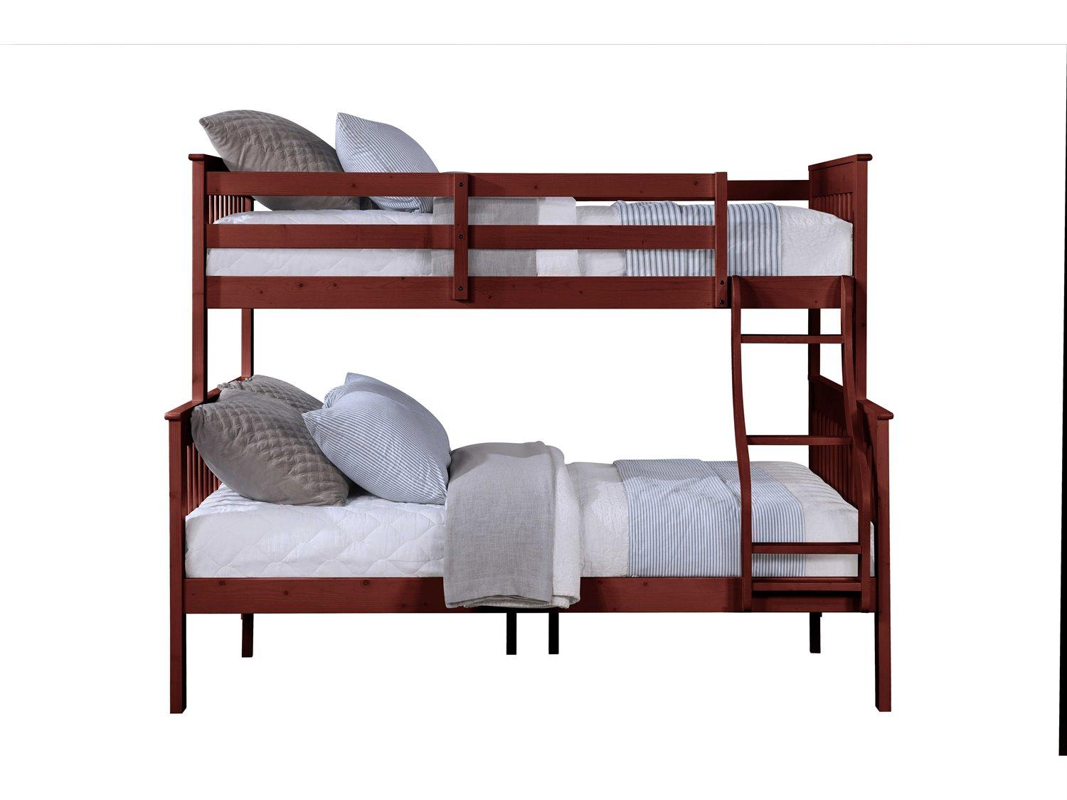 Acme Furniture Marita Cherry Red Pine Wood Bunk Bed