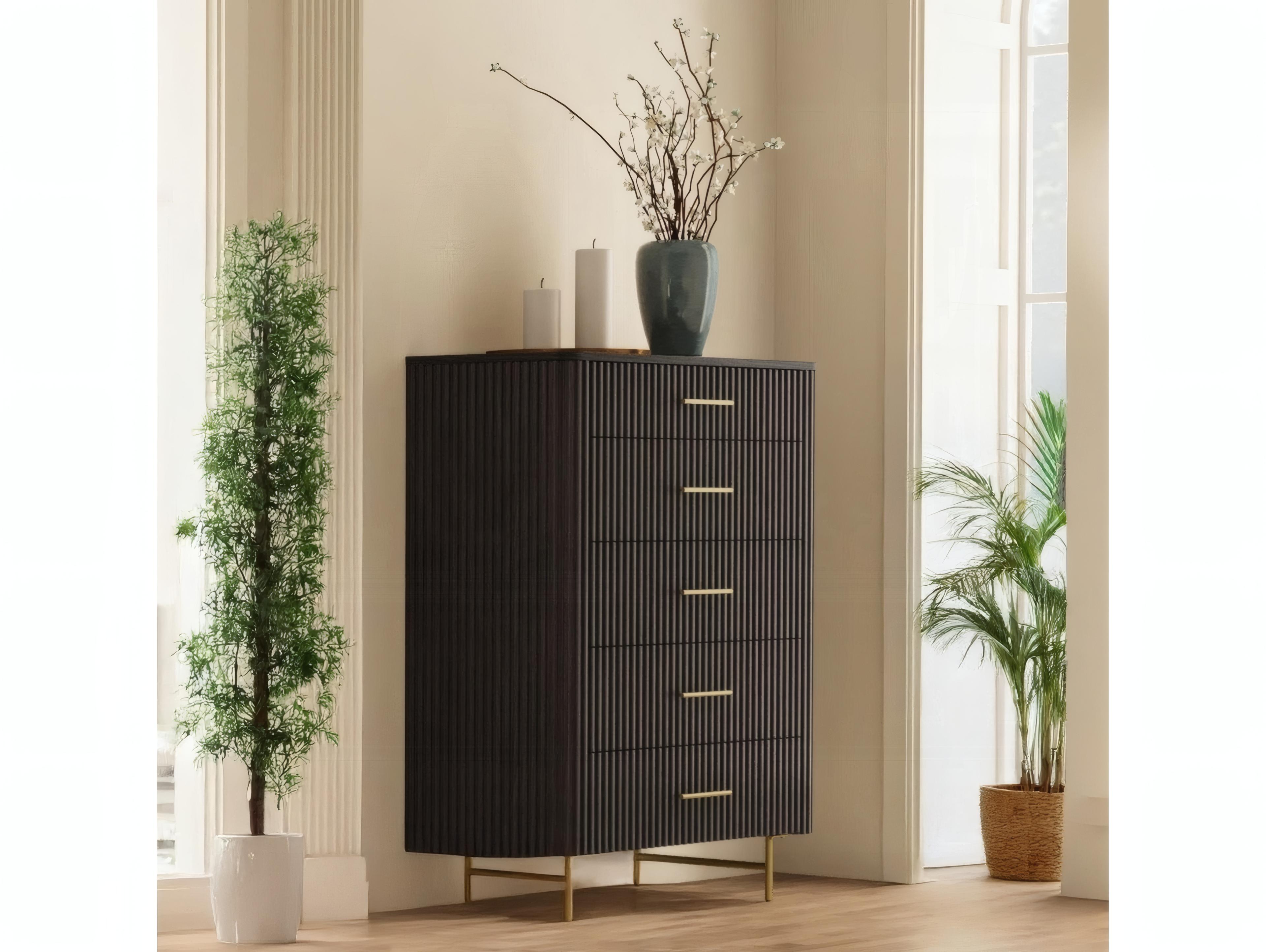 Acme Furniture Clayten Espresso Brown Rubberwood Accent Chest