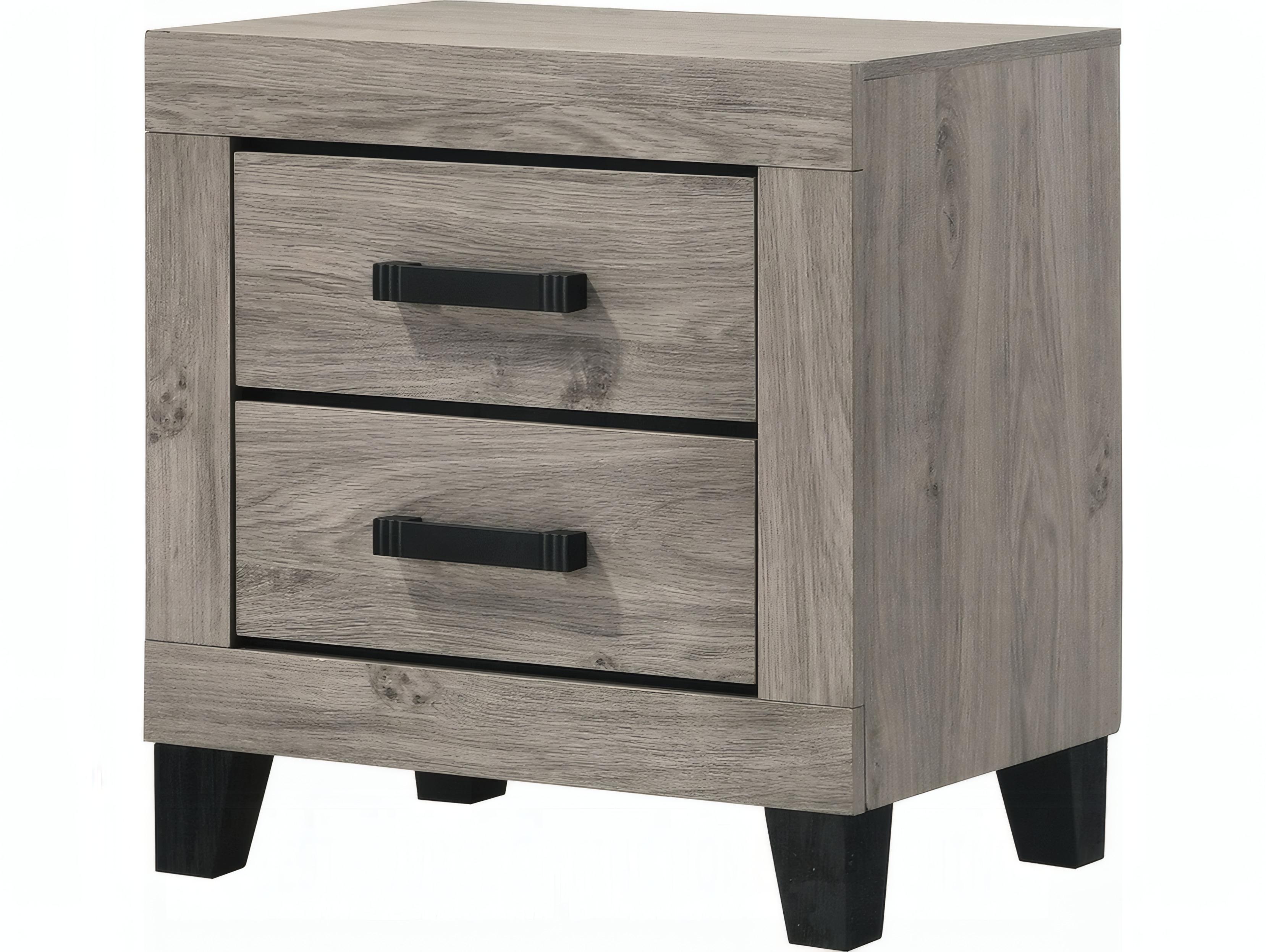Acme Furniture Mari 2-Drawers Rubberwood Nightstand