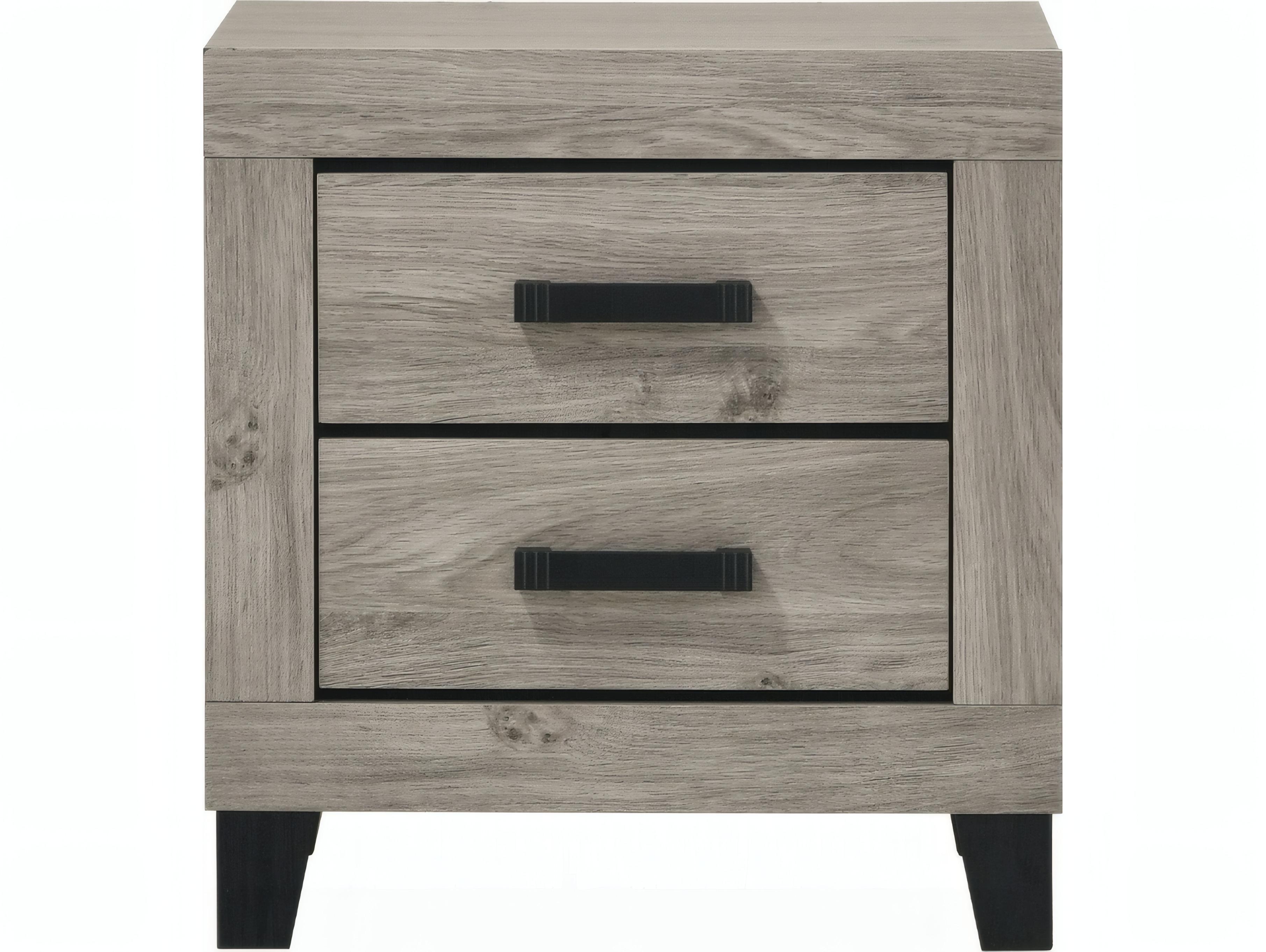 Acme Furniture Mari 2-Drawers Rubberwood Nightstand