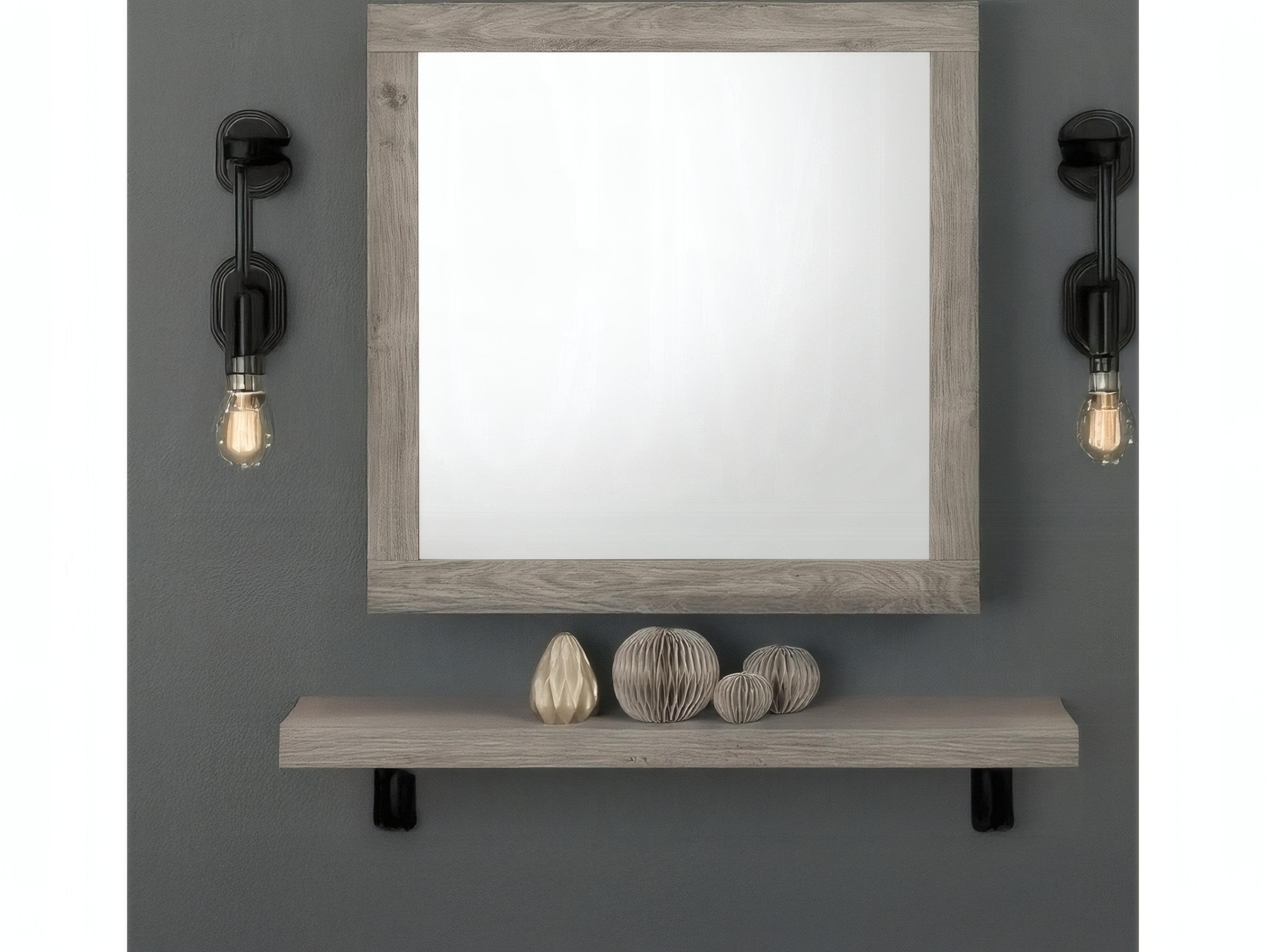 Acme Furniture Mari Light Gray Square Wall Mirror