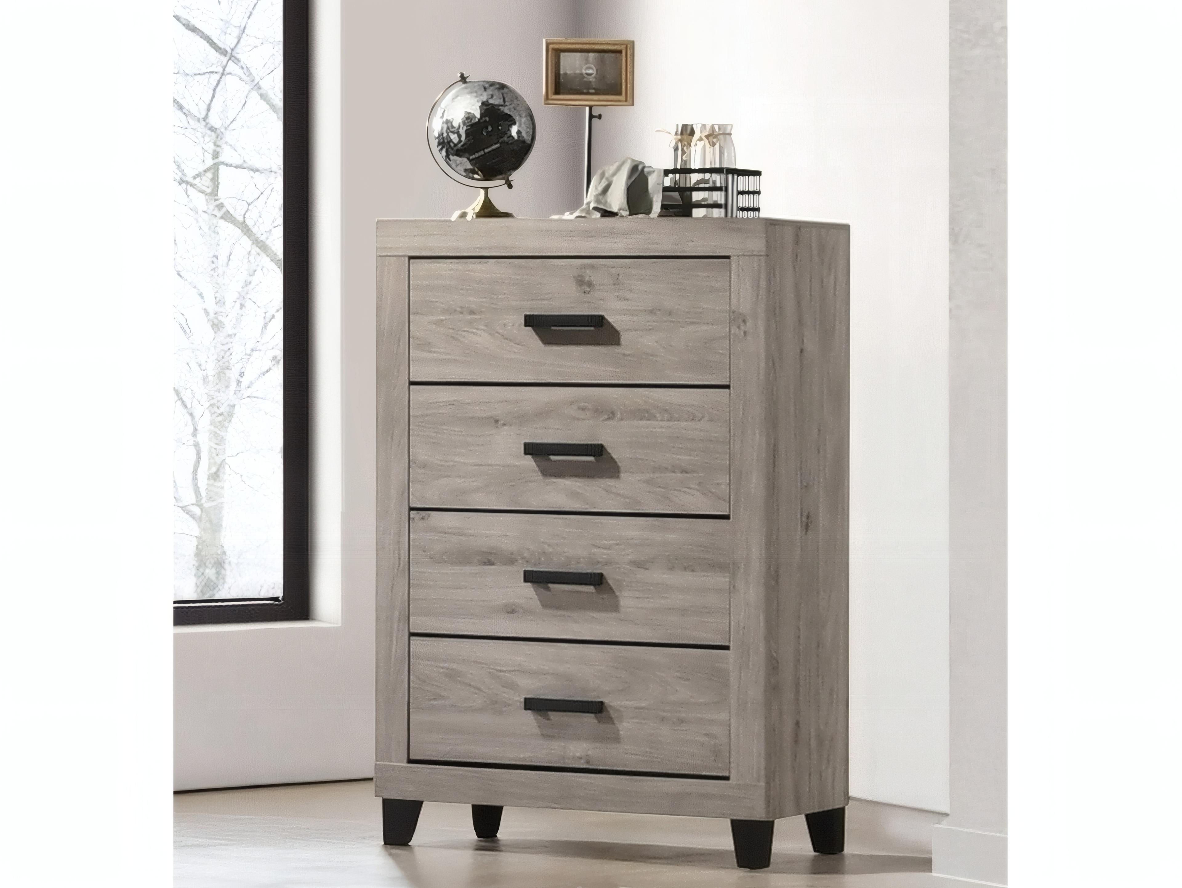 Acme Furniture Mari Light Gray Rubberwood Accent Chest