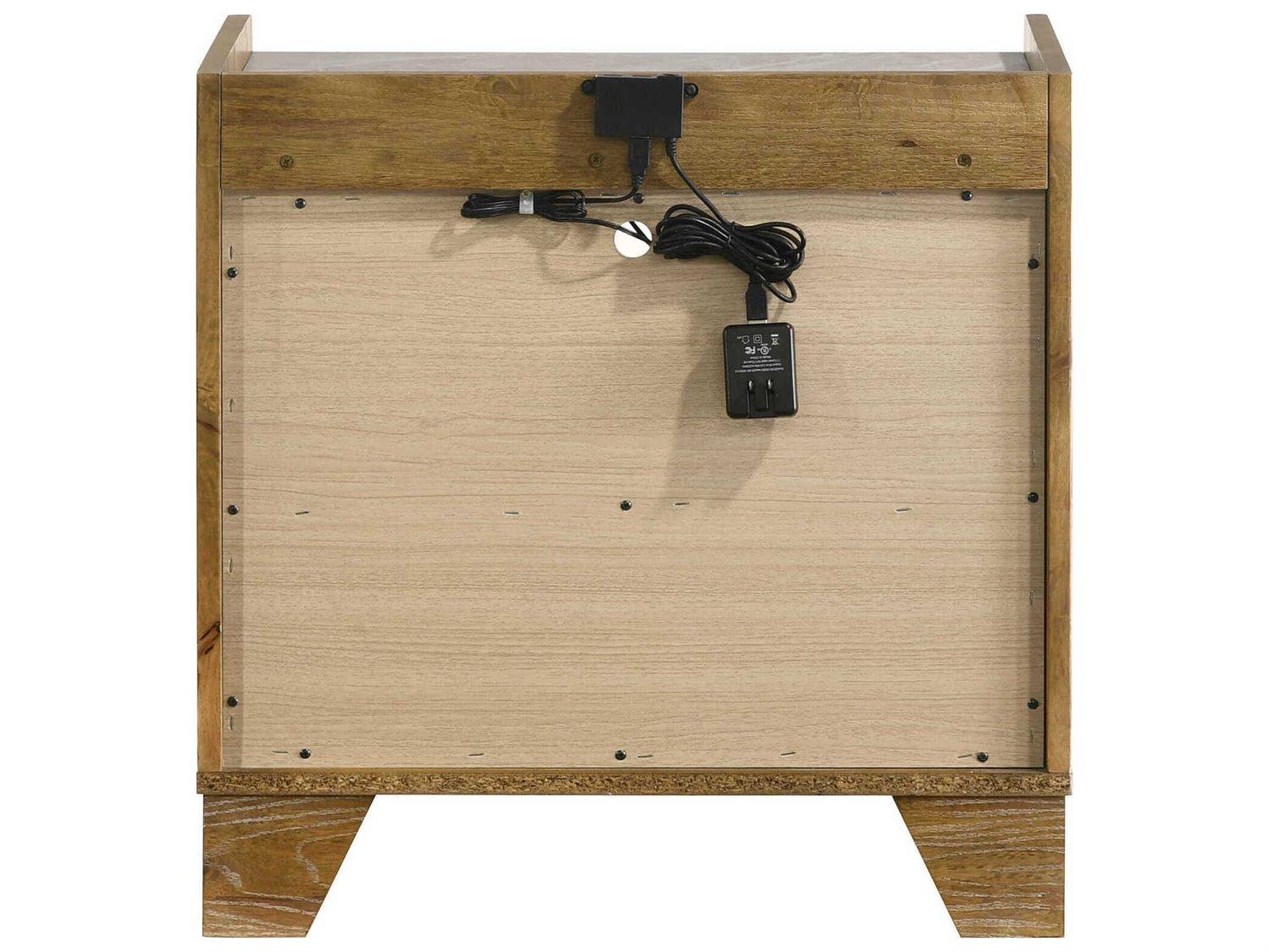 Acme Furniture Garcia 1-Drawer Rubberwood Nightstand