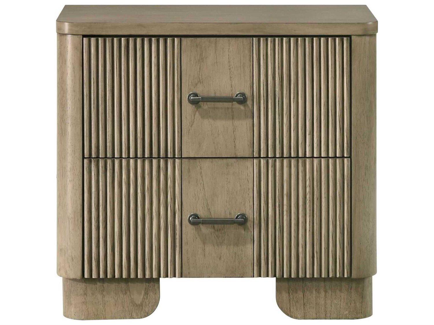 Acme Furniture Lakkari 2-Drawers Rubberwood Nightstand