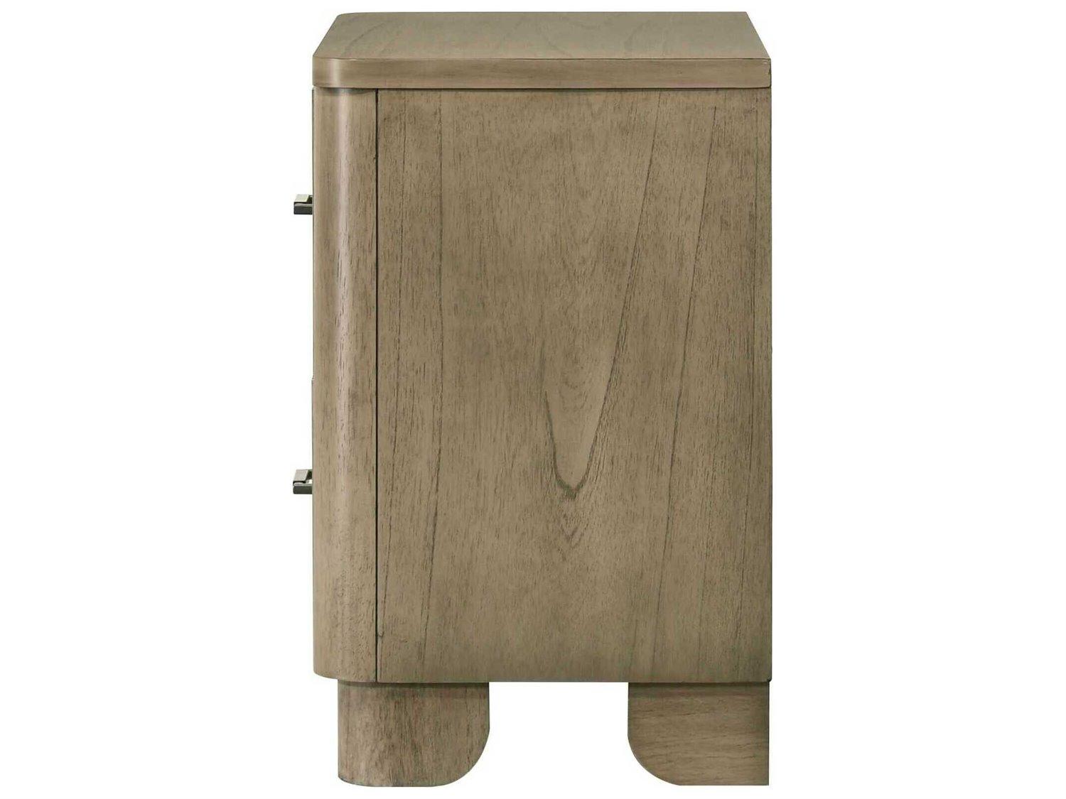 Acme Furniture Lakkari 2-Drawers Rubberwood Nightstand