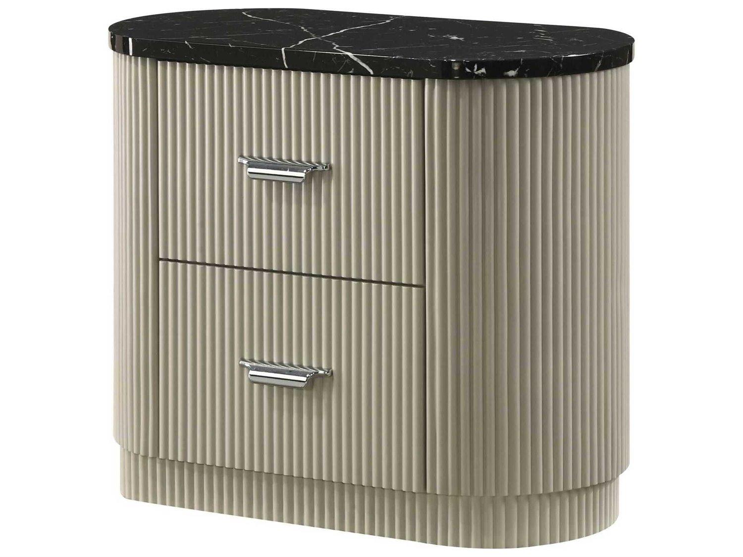 Acme Furniture Travonte 2-Drawers Rubberwood Nightstand