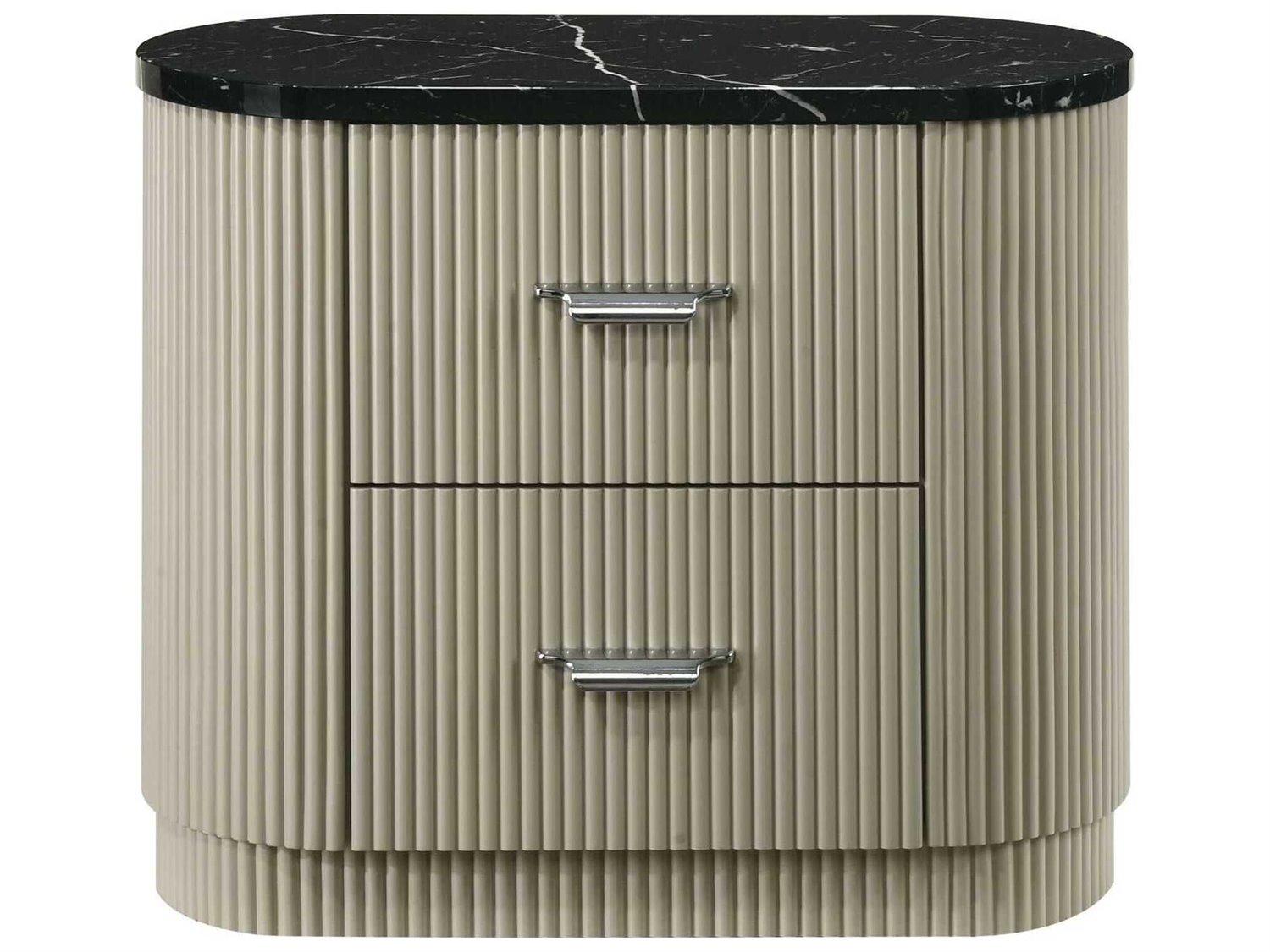 Acme Furniture Travonte 2-Drawers Rubberwood Nightstand