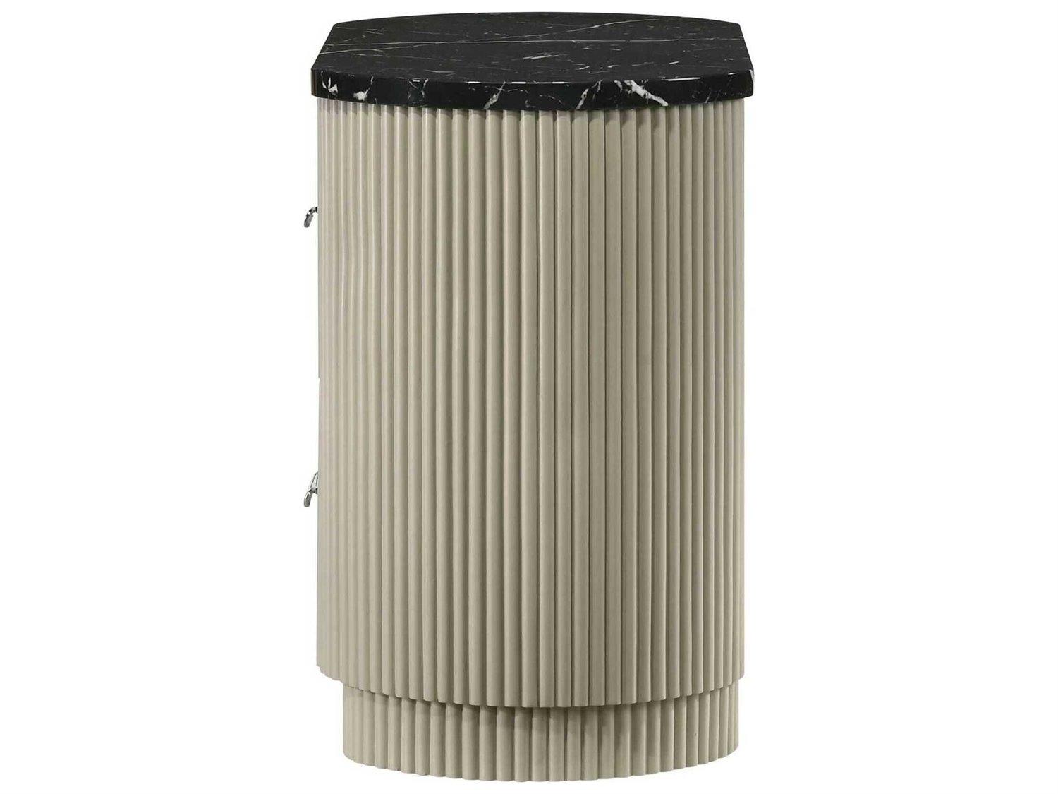 Acme Furniture Travonte 2-Drawers Rubberwood Nightstand