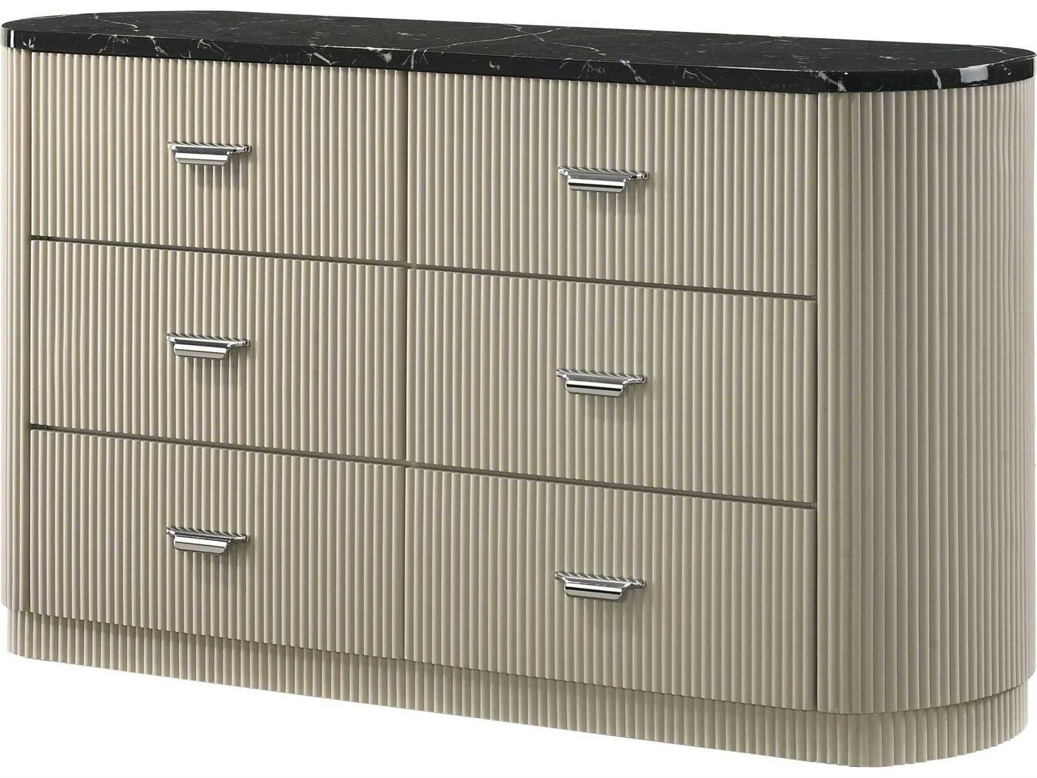 Acme Furniture Travonte 6-Drawers Rubberwood Double Dresser