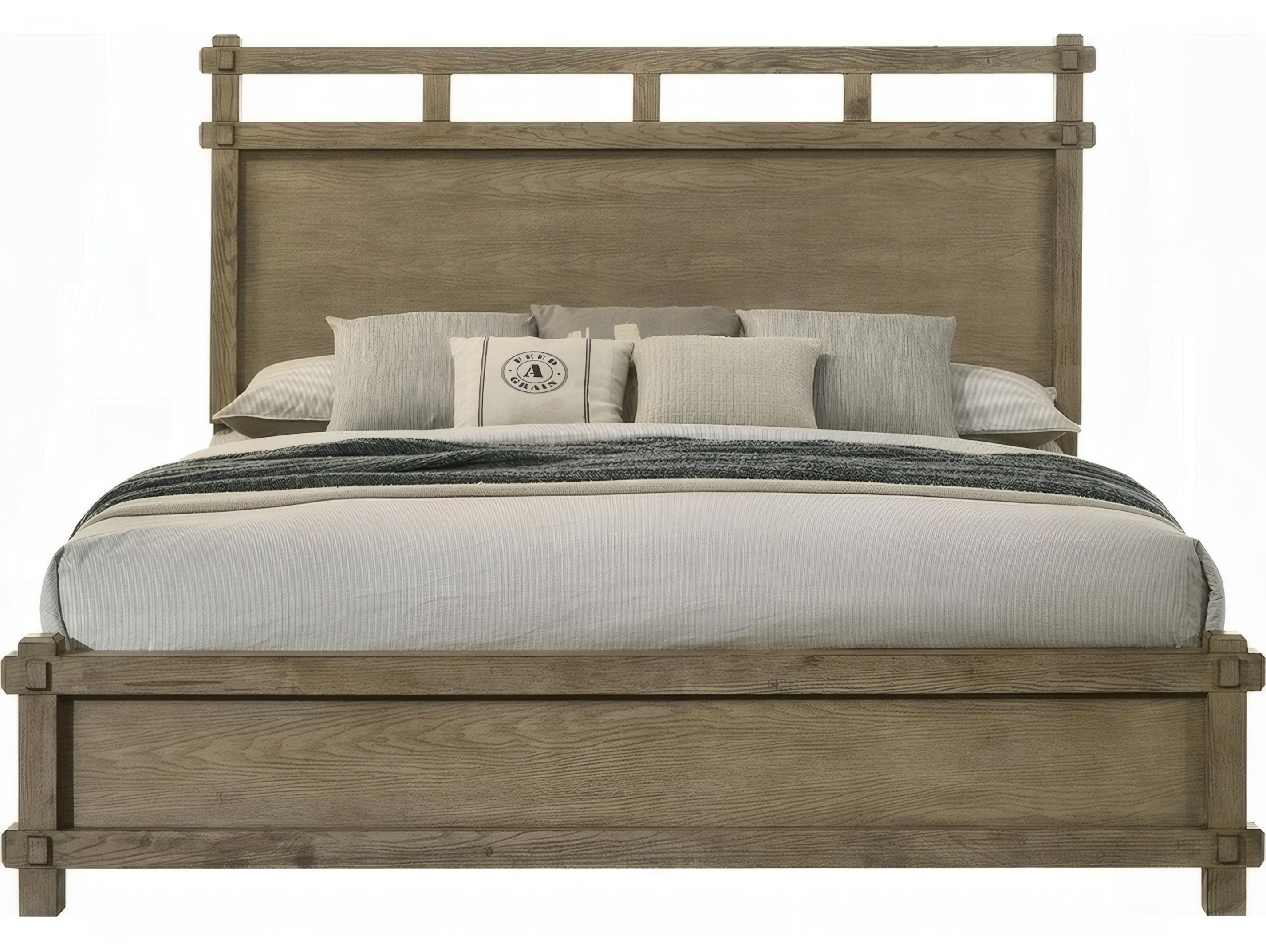 Acme Furniture Colton Antique White Oak Natural Solid Wood Queen Platform Bed