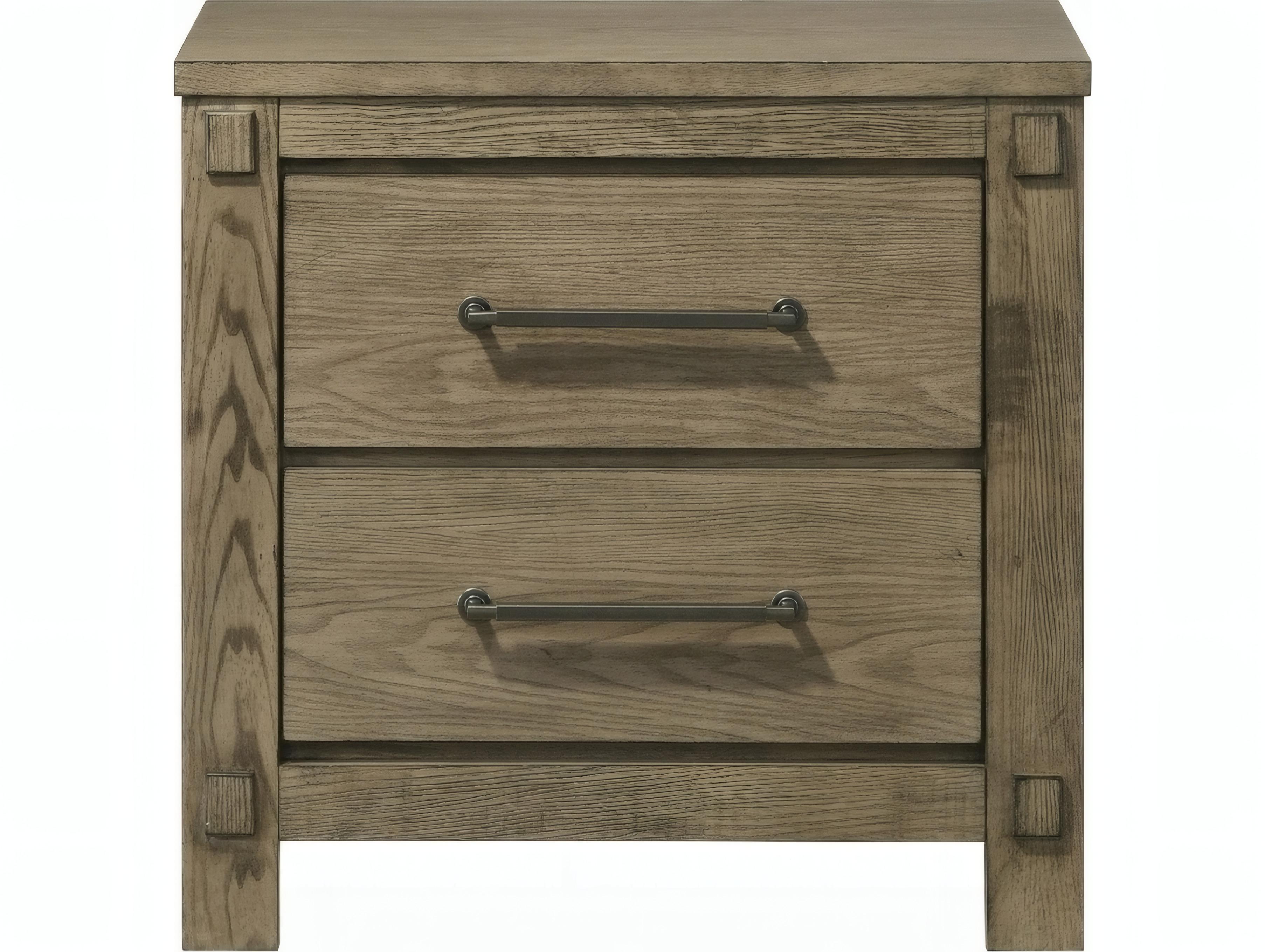 Acme Furniture Colton 2-Drawers Natural Solid Wood Nightstand