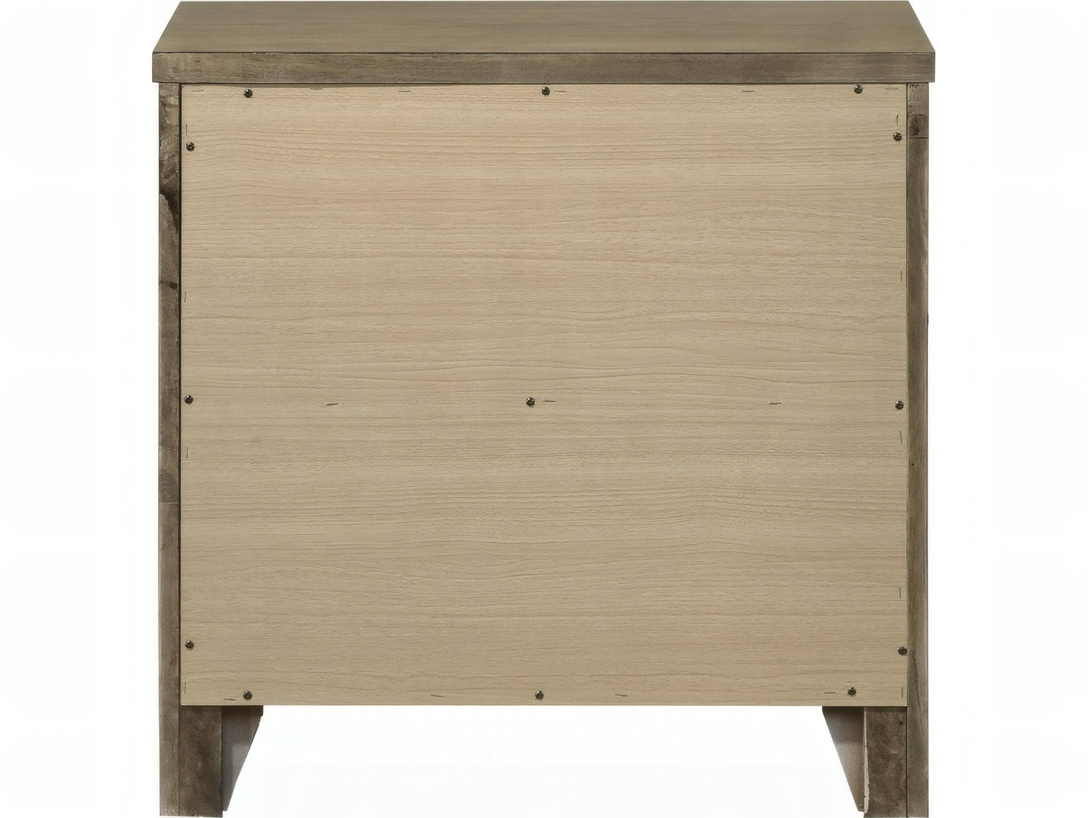 Acme Furniture Colton 2-Drawers Natural Solid Wood Nightstand