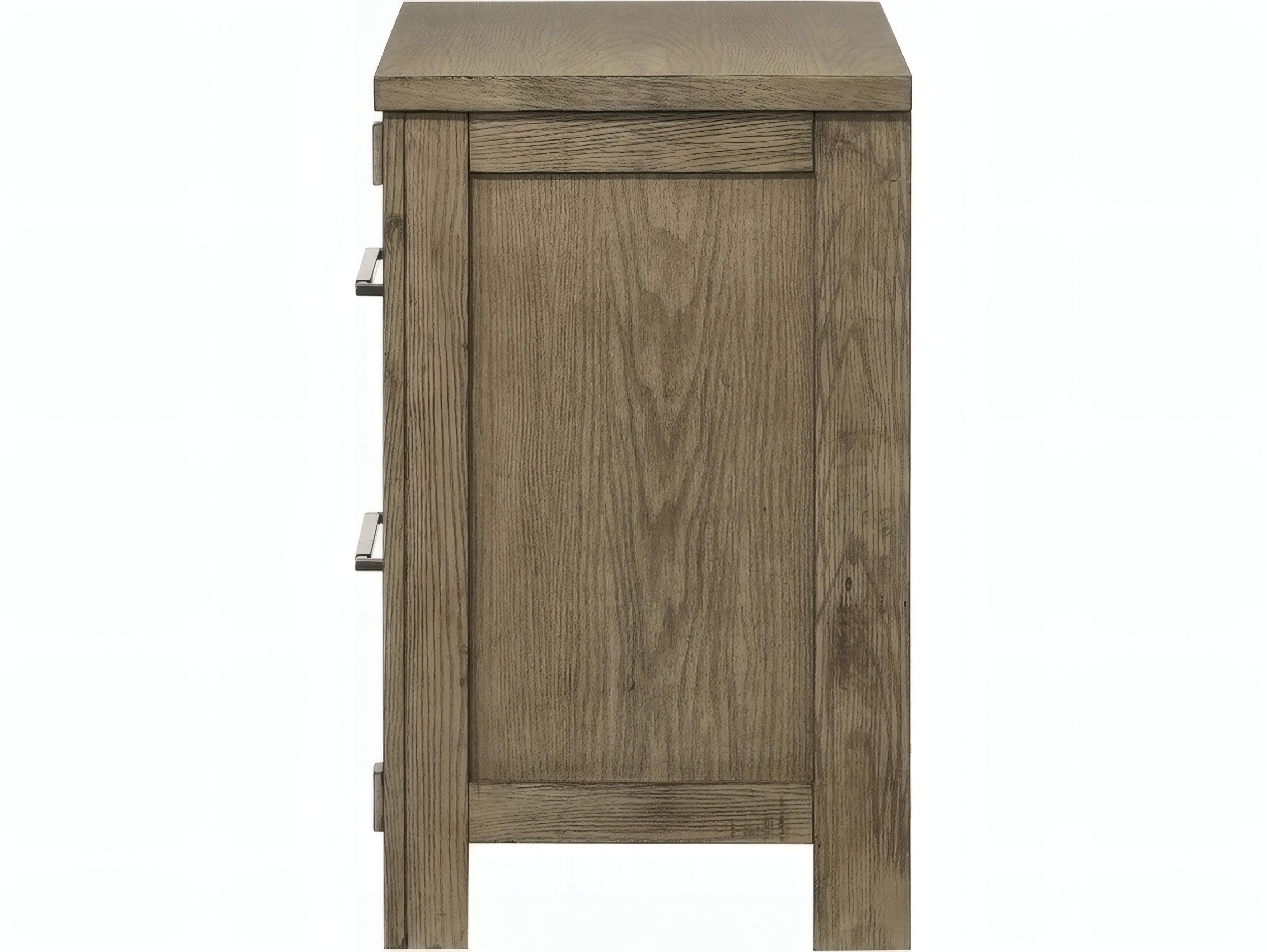 Acme Furniture Colton 2-Drawers Natural Solid Wood Nightstand