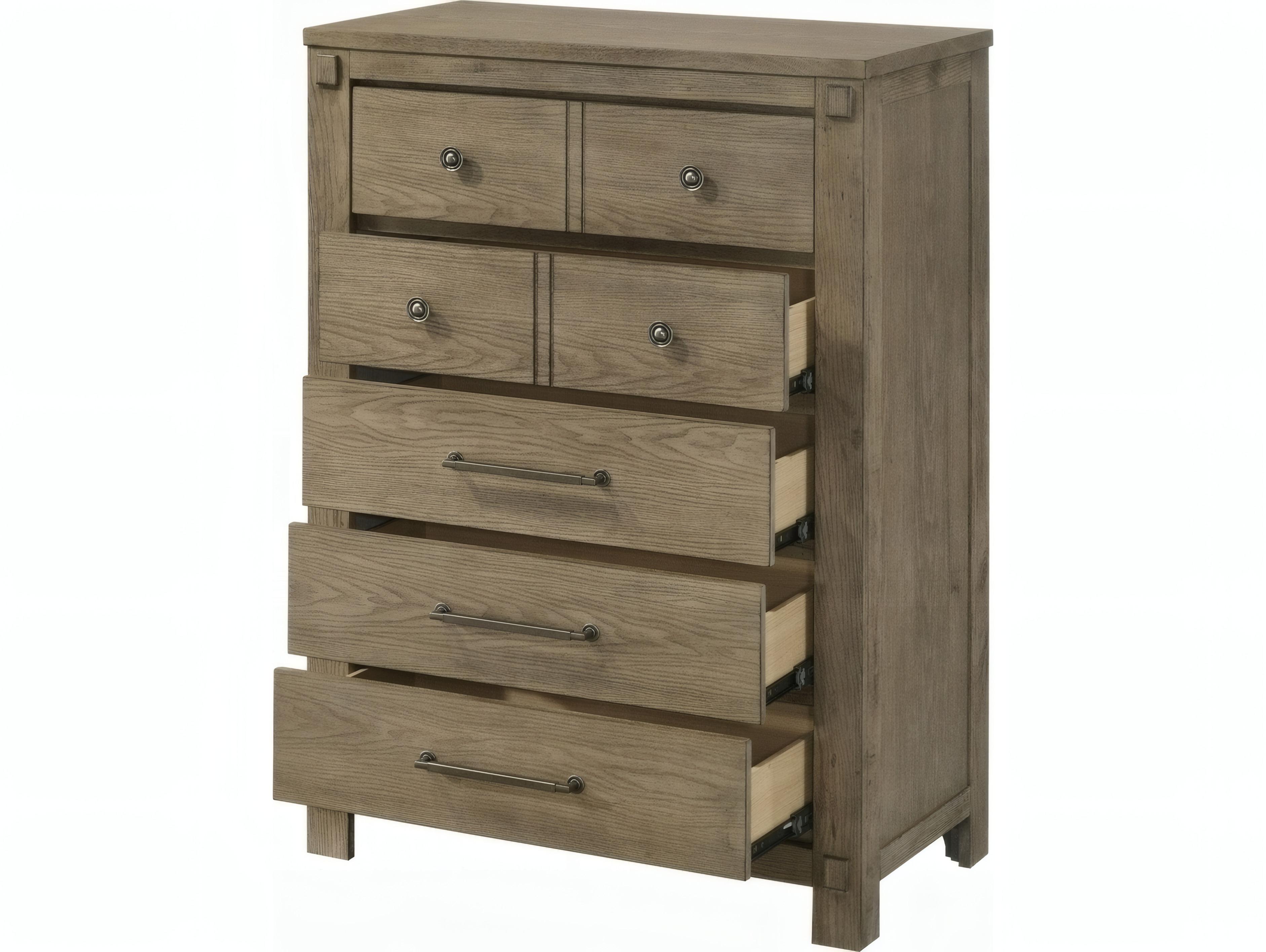 Acme Furniture Colton Antique White Oak Brown Solid Wood Accent Chest