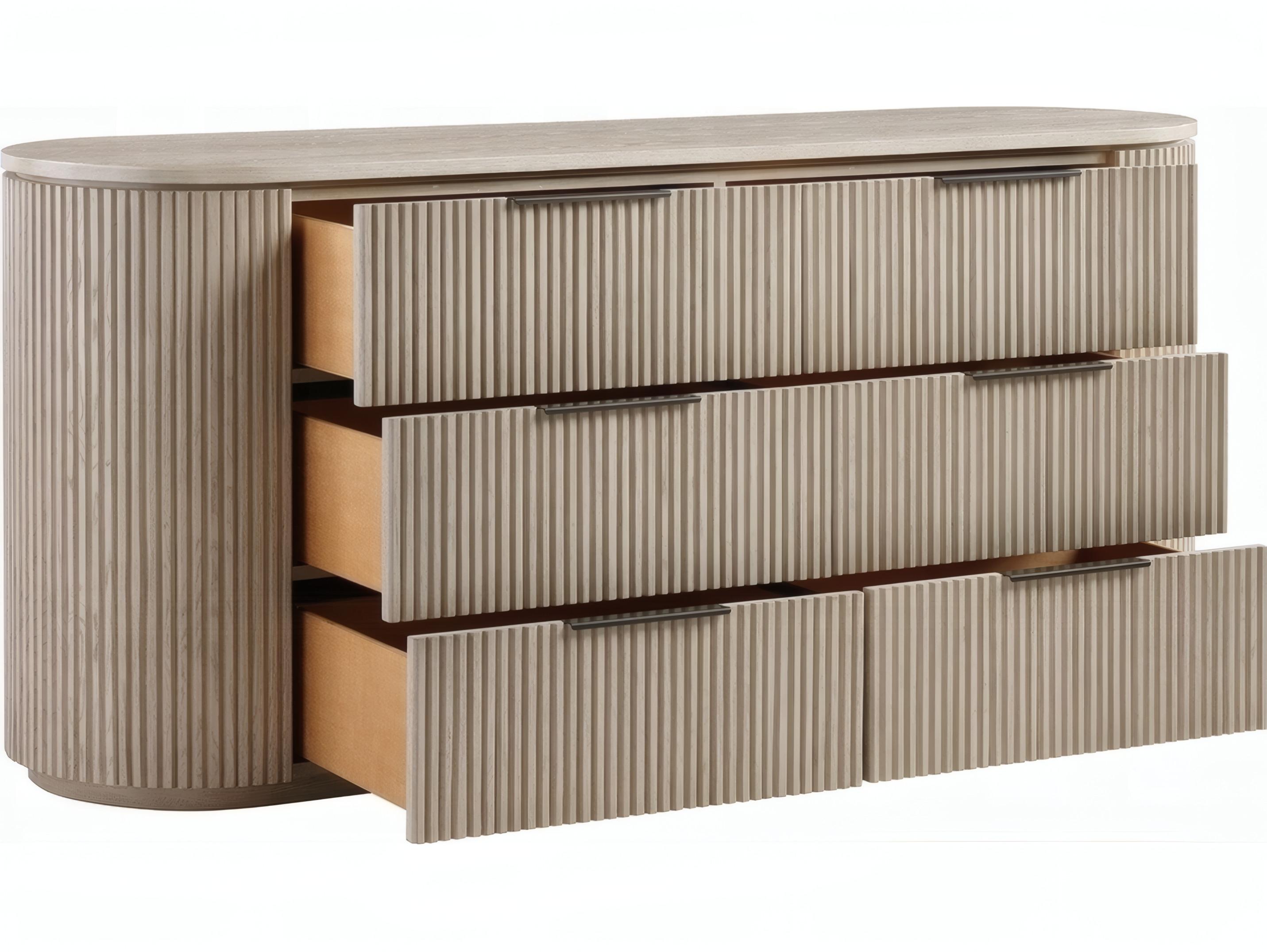 Acme Furniture Leanna 6-Drawers Natural Oak Wood Double Dresser