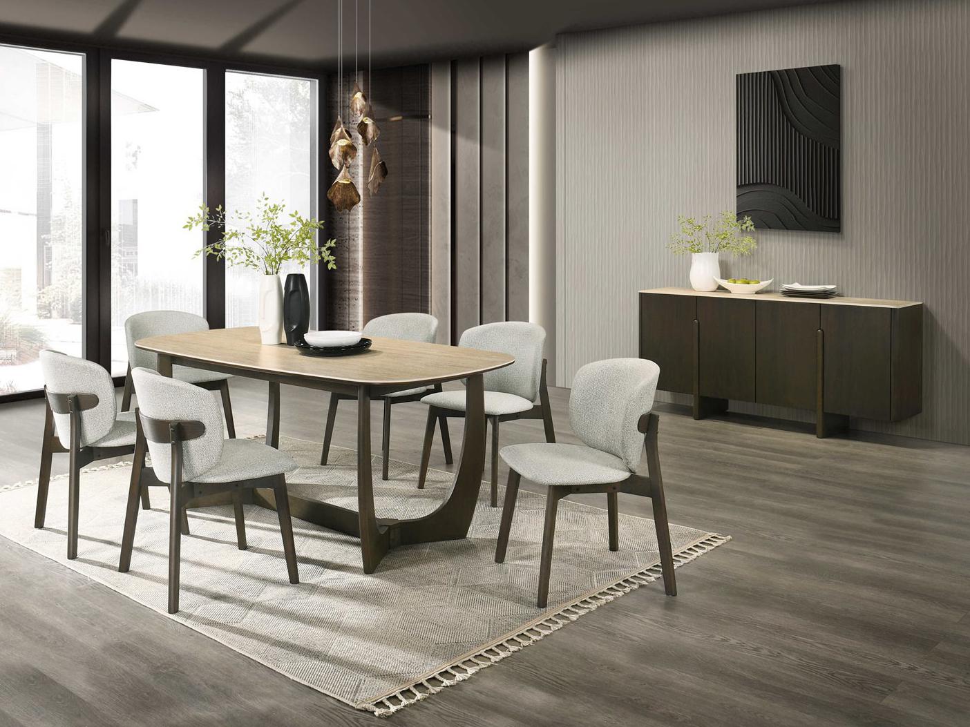 Acme Furniture Davita Walnut Wood Dining Room Set