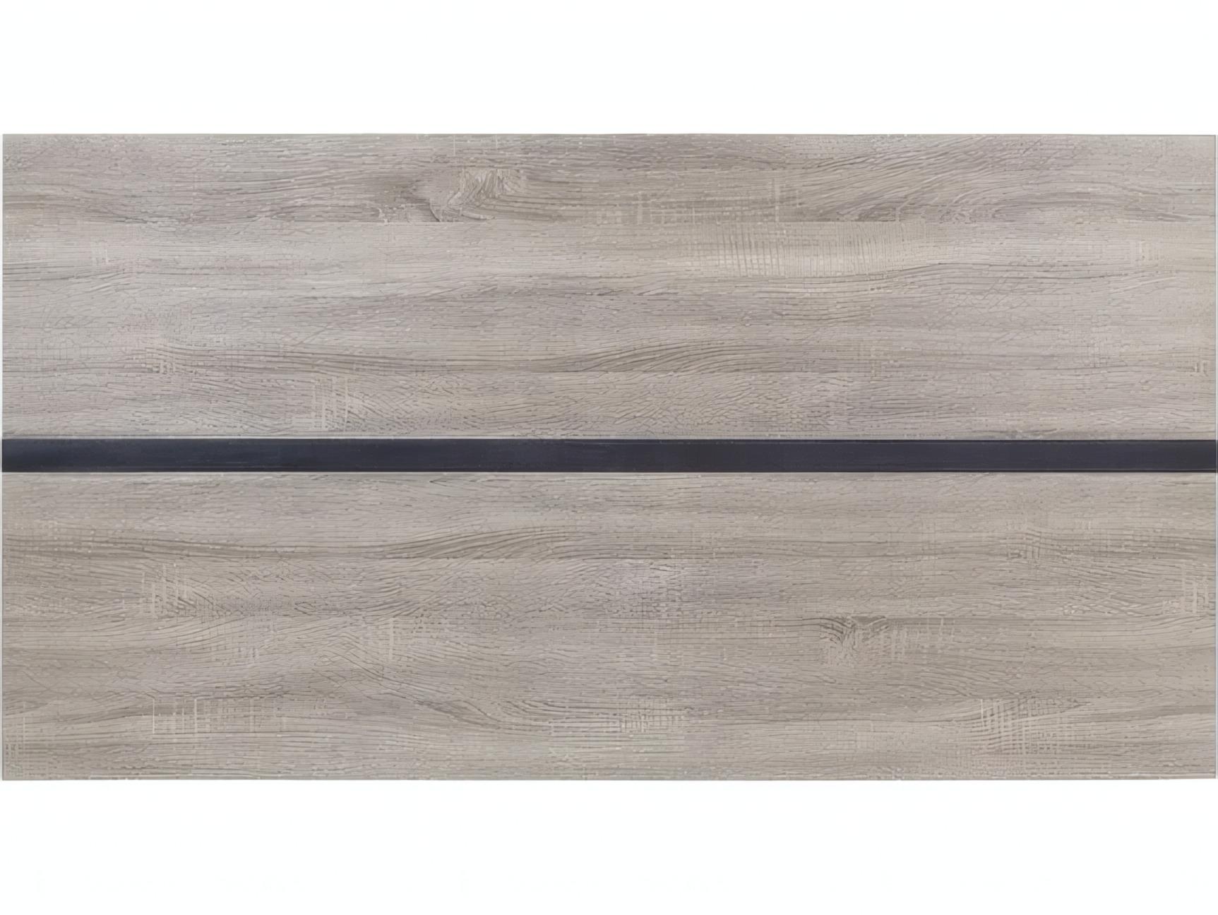 Acme Furniture Rectangular Wood Gray Oak Black Dining Table