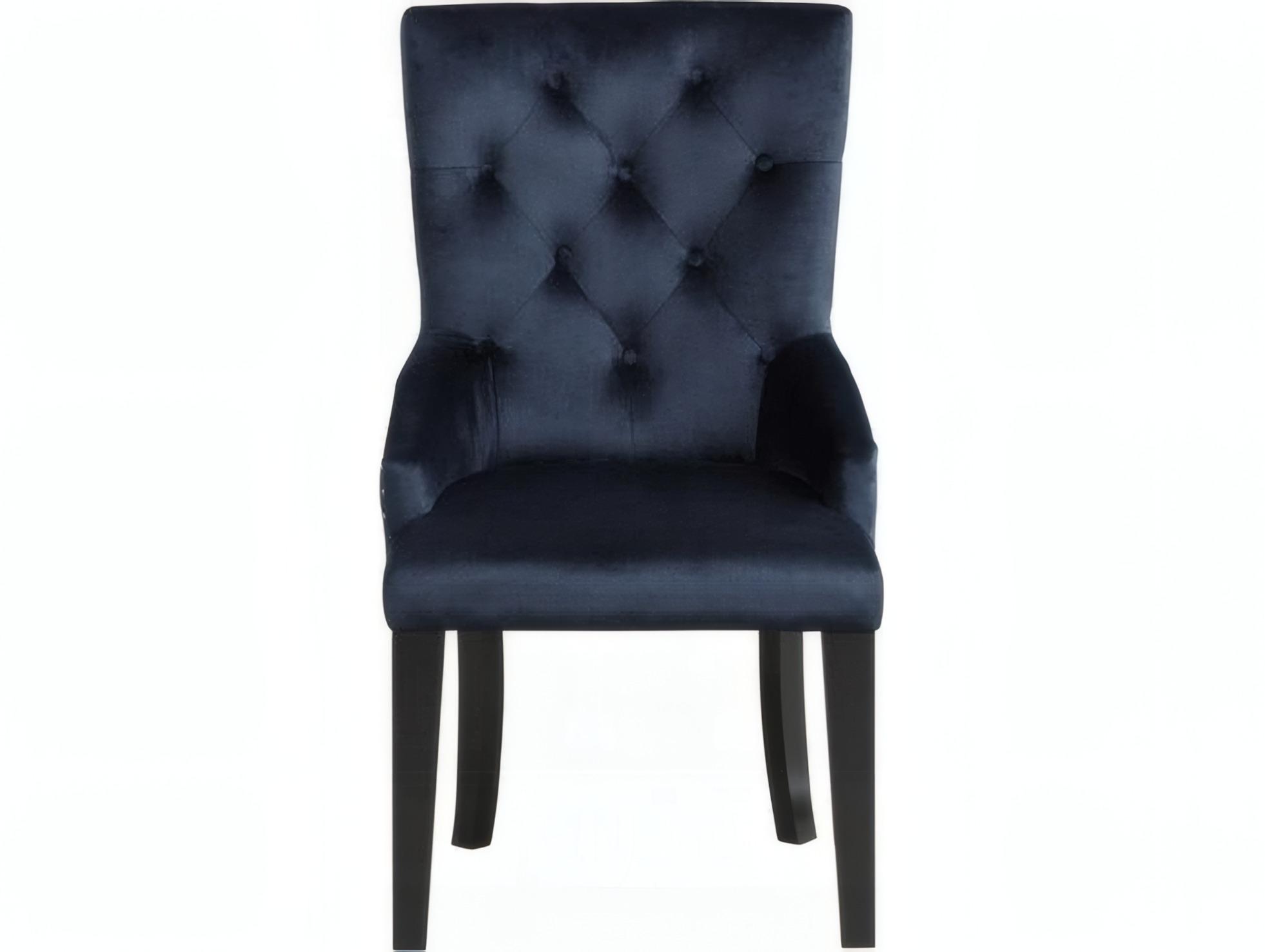 Acme Furniture Varian Poplar Wood Black Velvet Upholstered Armless Dining Chair