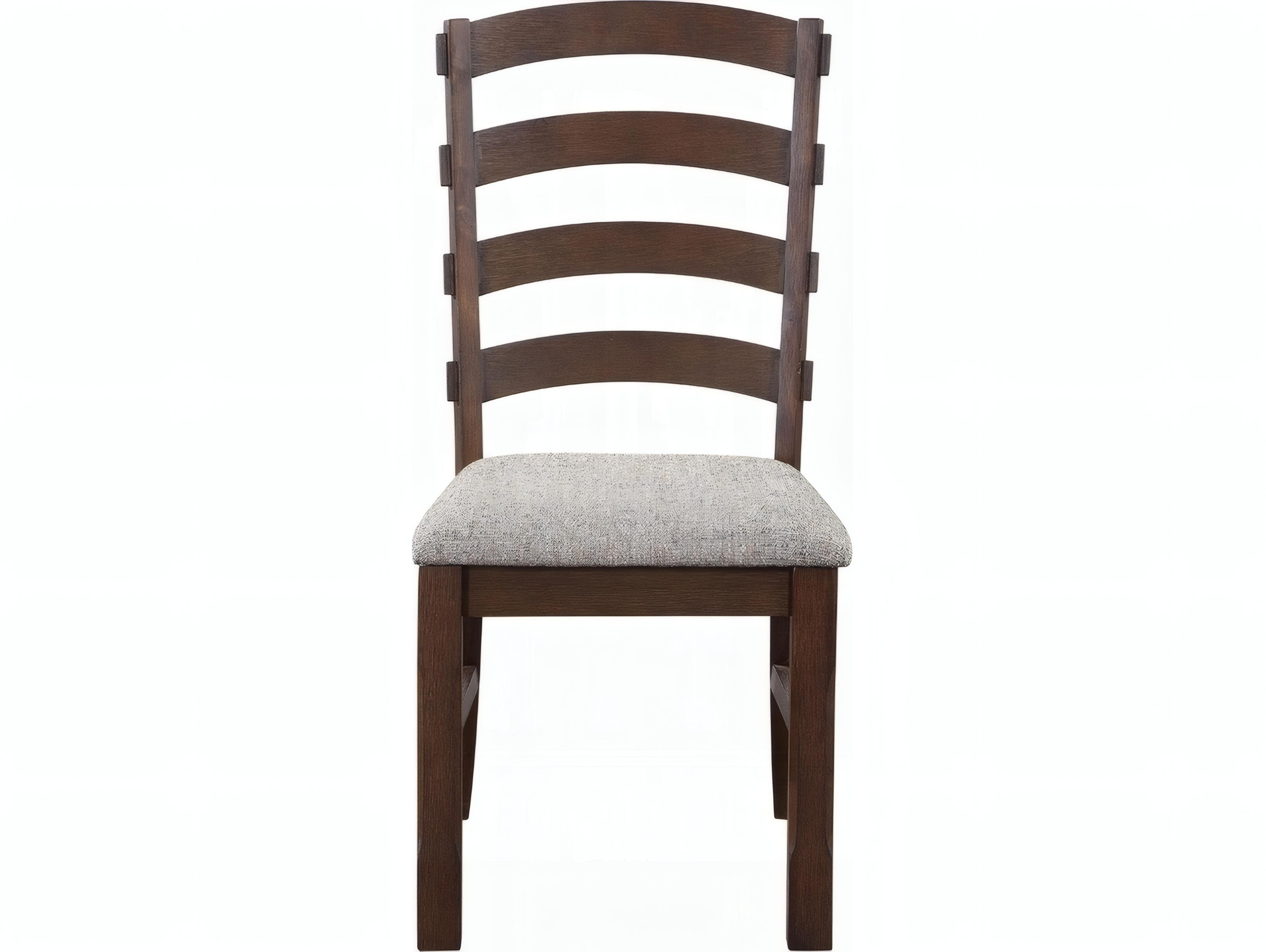 Acme Furniture Pascaline Rubberwood Brown Upholstered Armless Dining Chair Set of 2