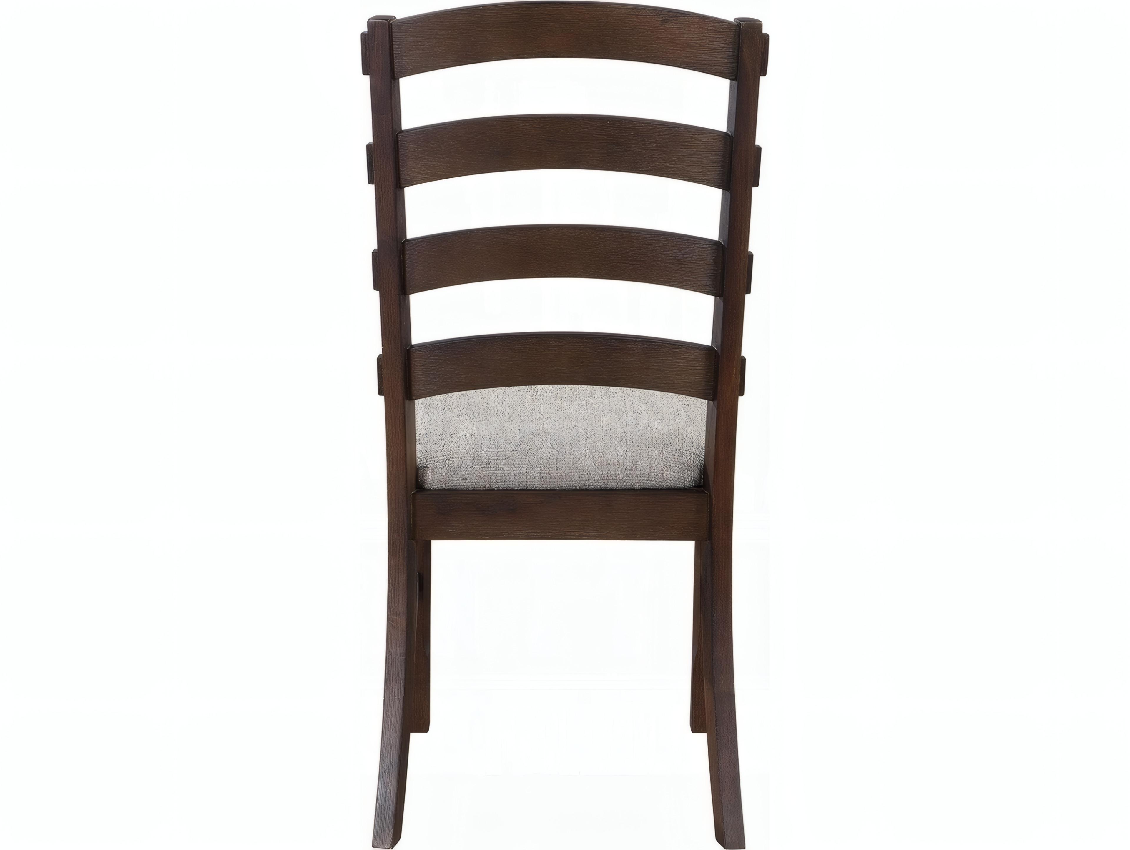 Acme Furniture Pascaline Rubberwood Brown Upholstered Armless Dining Chair Set of 2