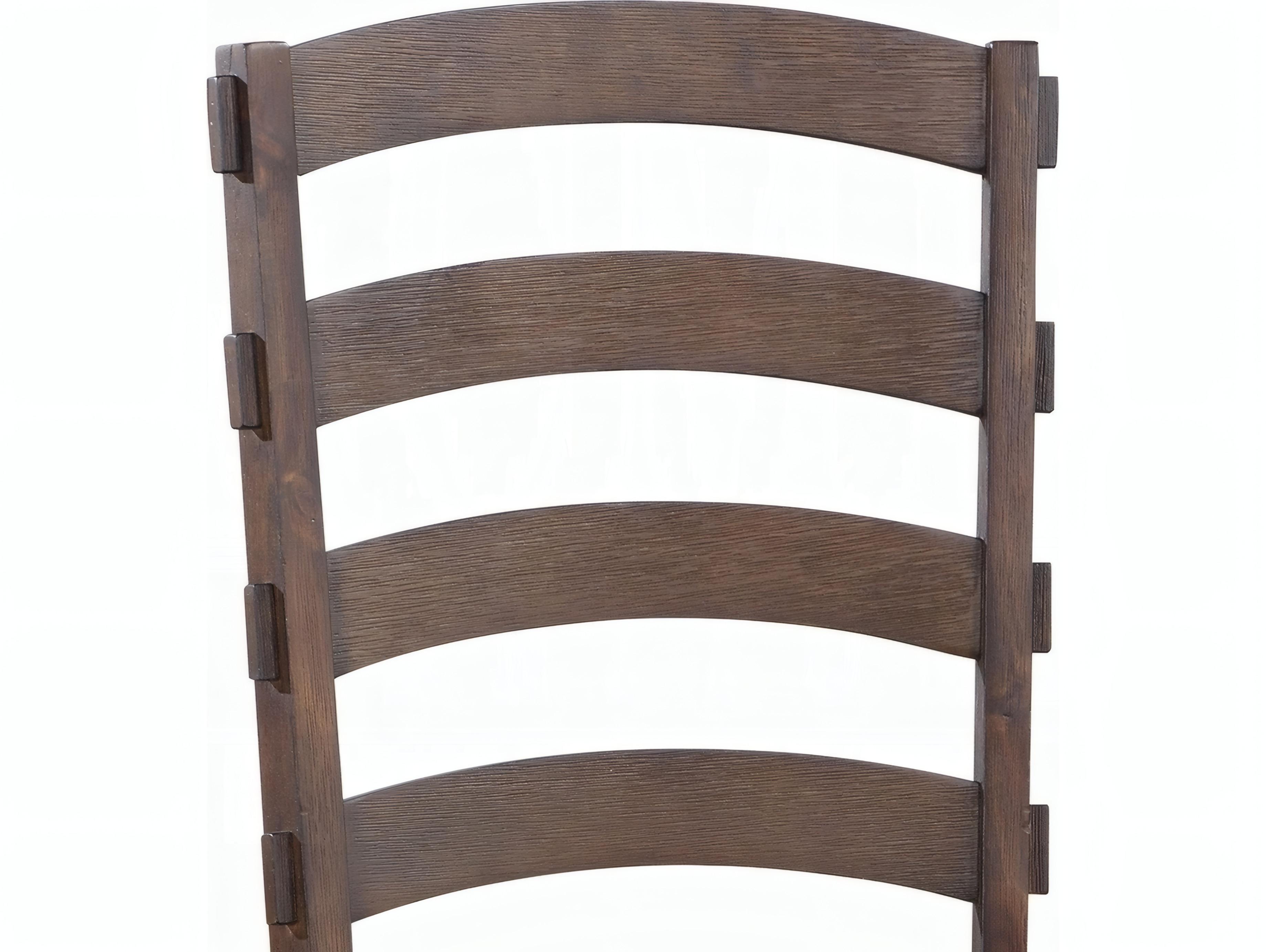 Acme Furniture Pascaline Rubberwood Brown Upholstered Armless Dining Chair Set of 2