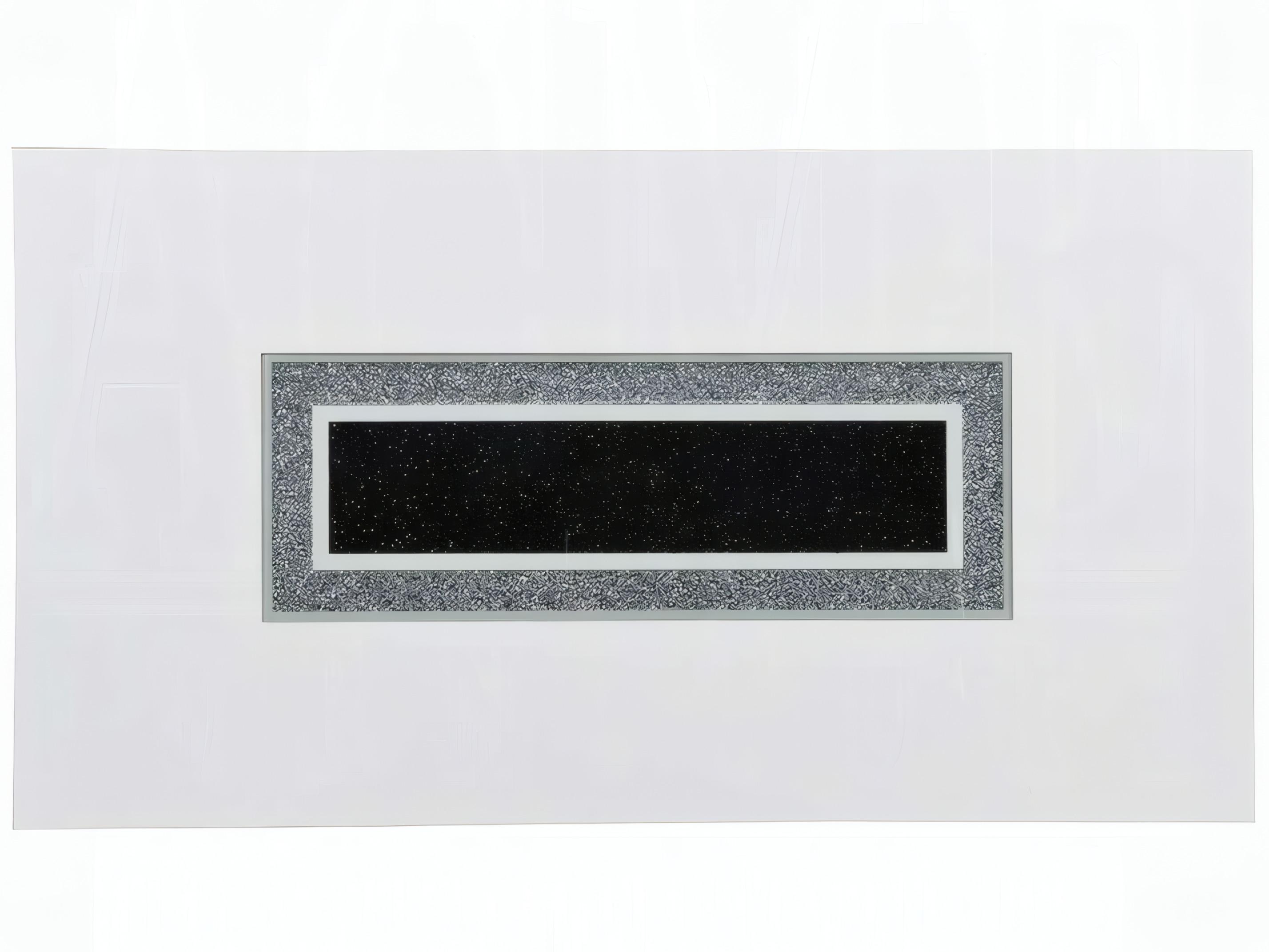 Acme Furniture Elizaveta Rectangular Acrylic Faux Crystal Diamonds White High Gloss Dining Table