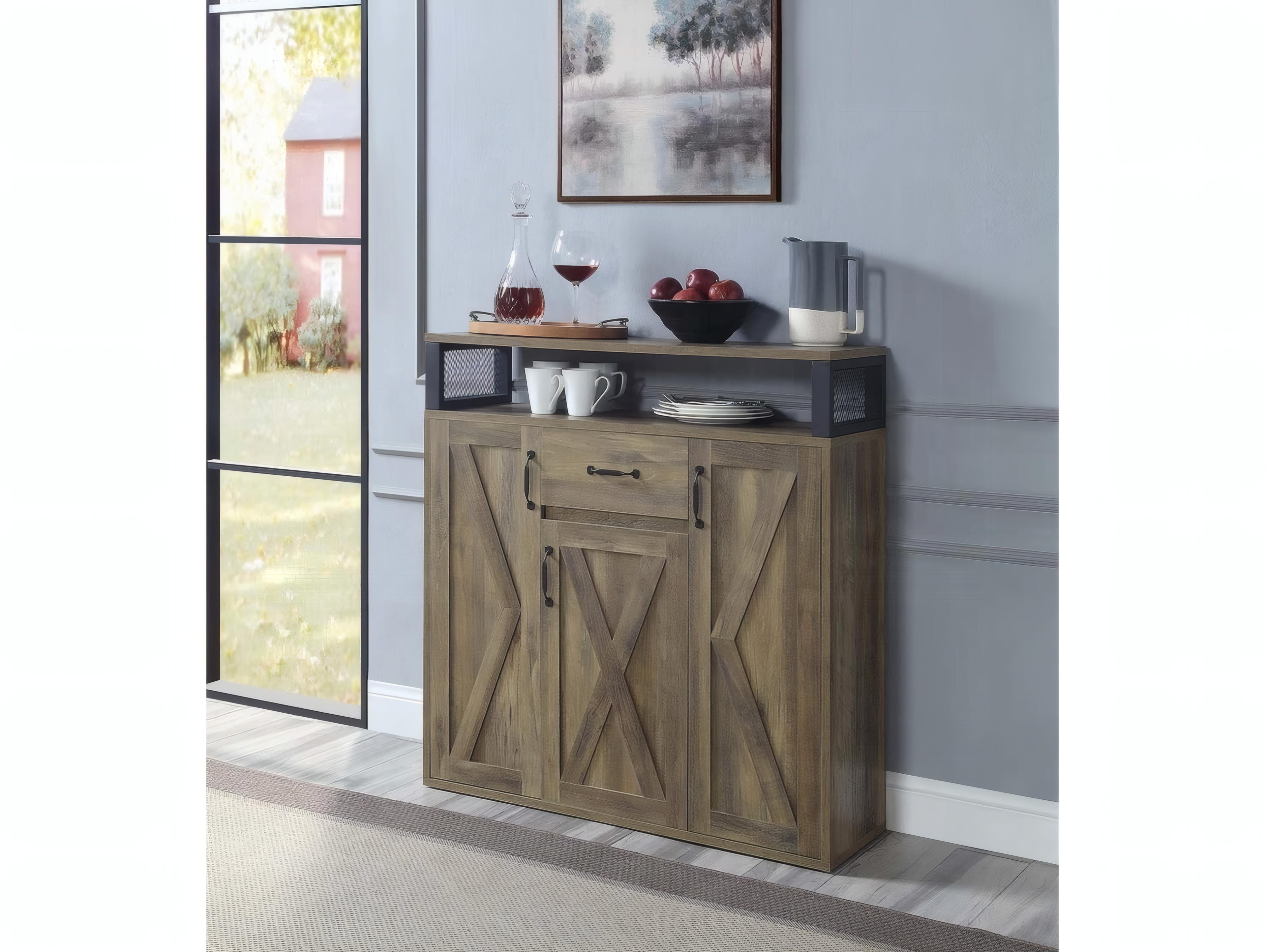 Acme Furniture Abiram 39" Rustic Oak Sideboard