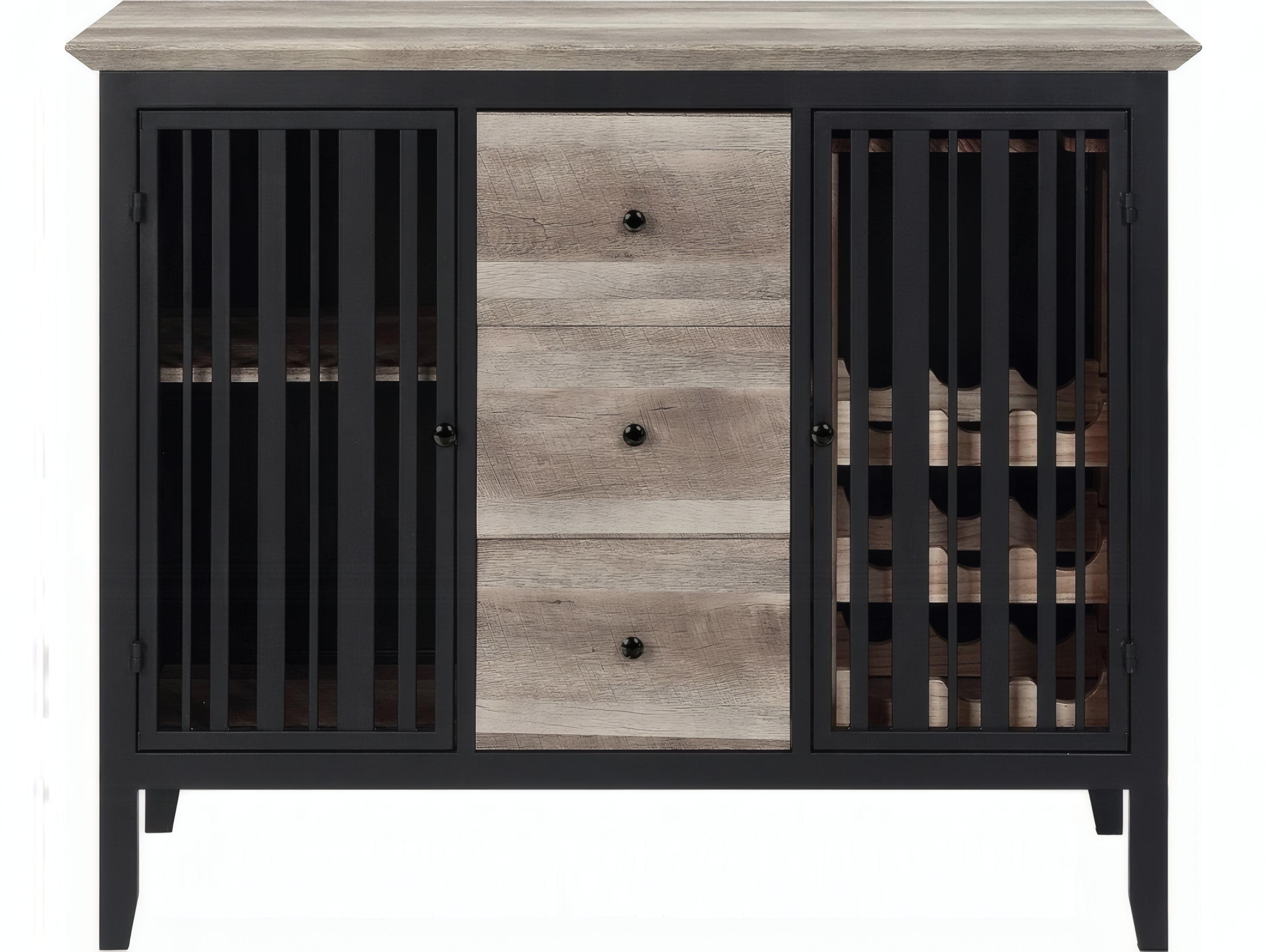 Acme Furniture Zudora 47" Antique Oak Black Sideboard