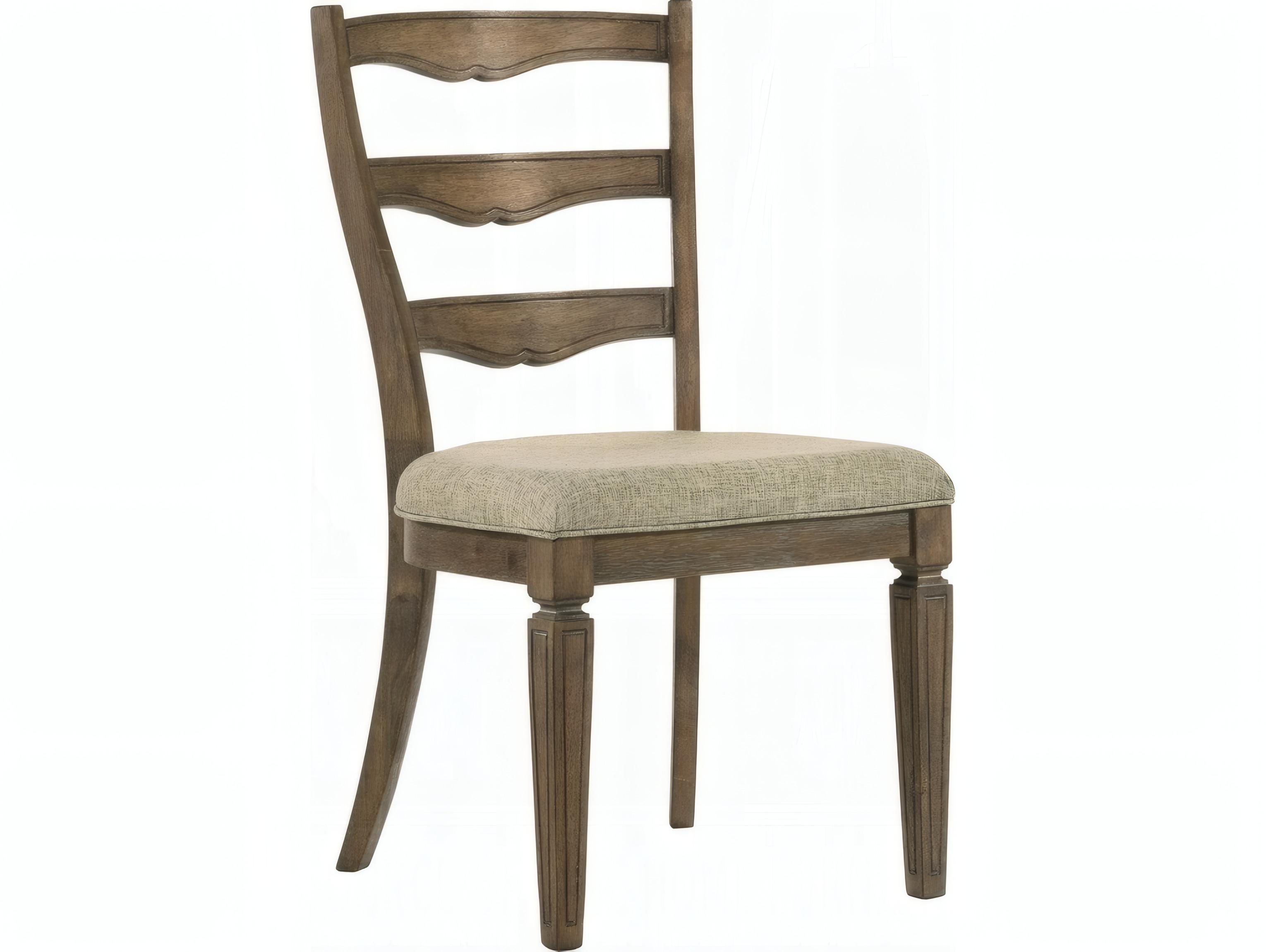 Acme Furniture Parfield Rubberwood Brown Upholstered Armless Dining Chair Set of 2