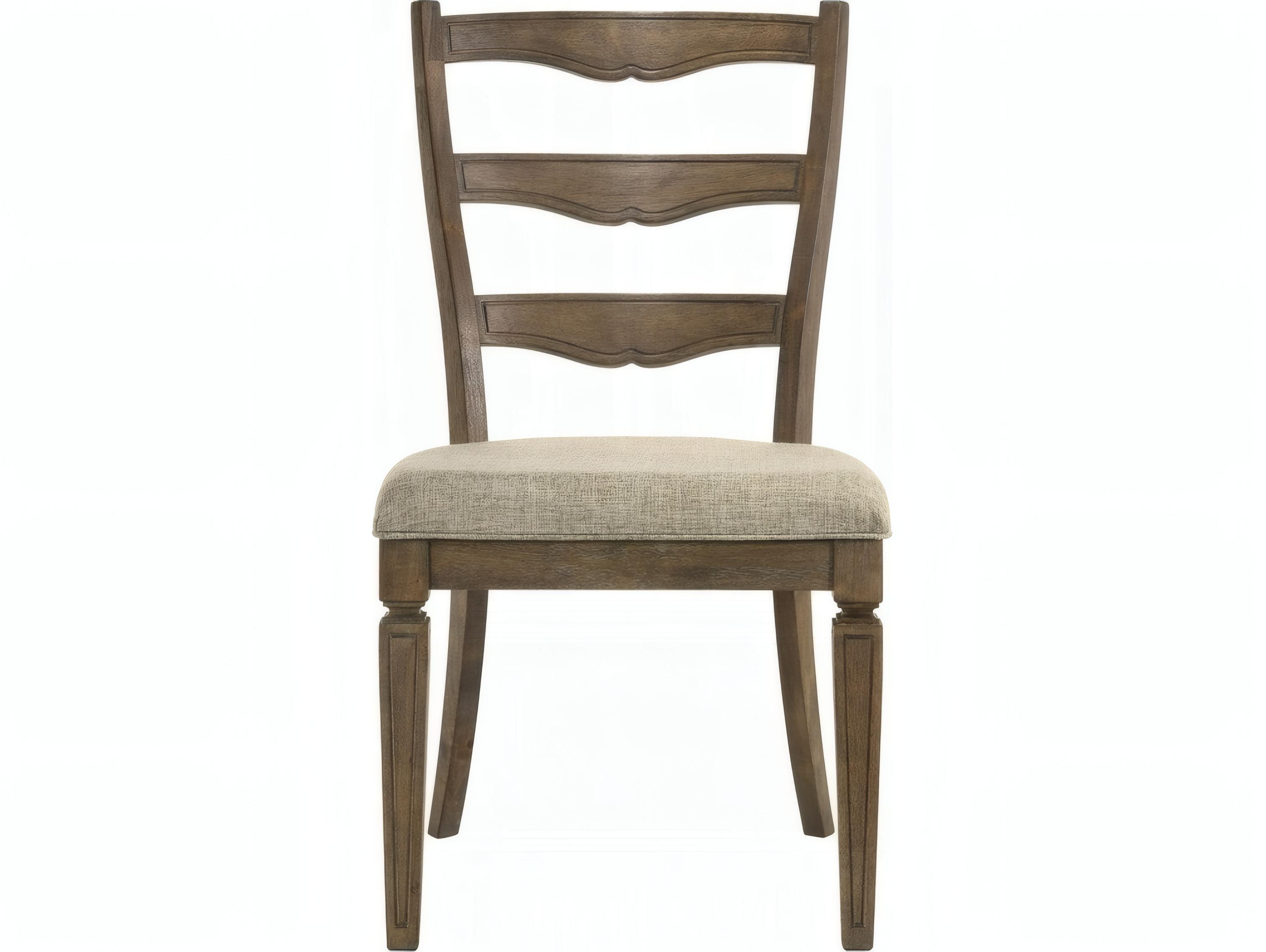 Acme Furniture Parfield Rubberwood Brown Upholstered Armless Dining Chair Set of 2