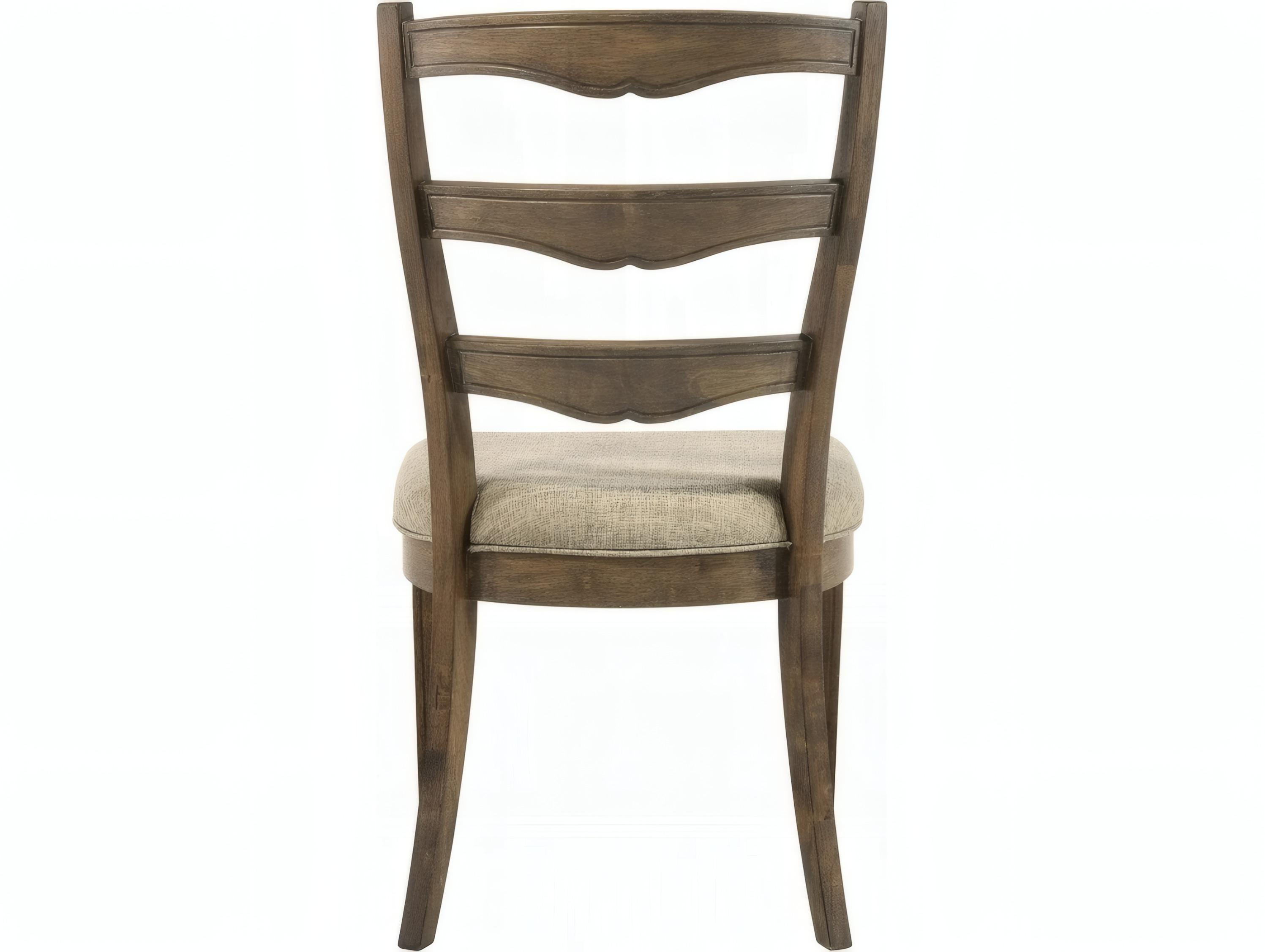 Acme Furniture Parfield Rubberwood Brown Upholstered Armless Dining Chair Set of 2