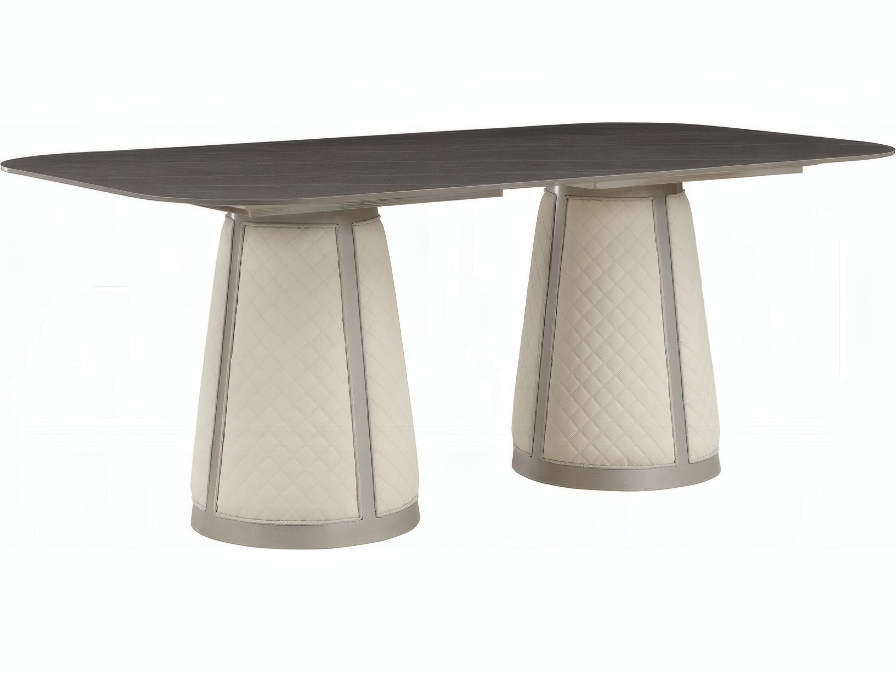 Acme Furniture Kasa Rectangular Sintered Stone Top Champagne Dining Table