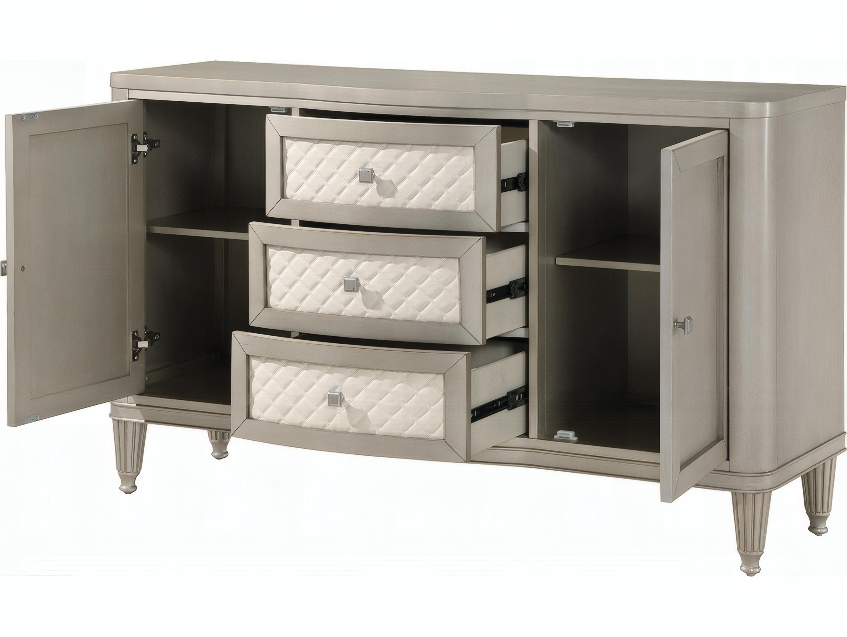 Acme Furniture Kasa 56" Rubberwood Champagne Sideboard