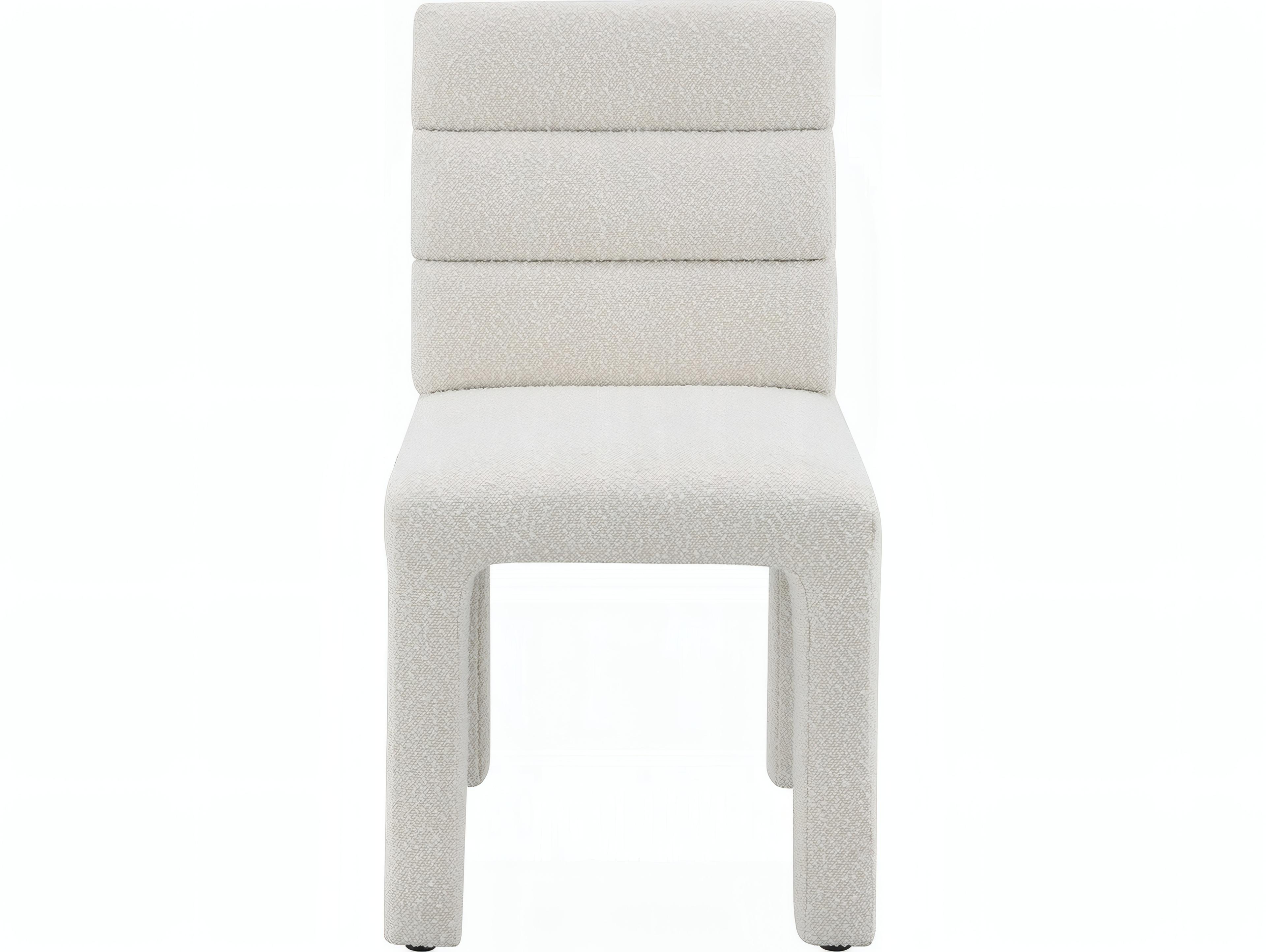 Acme Furniture Hettie Plywood Beige Upholstered Armless Dining Chair Set of 2