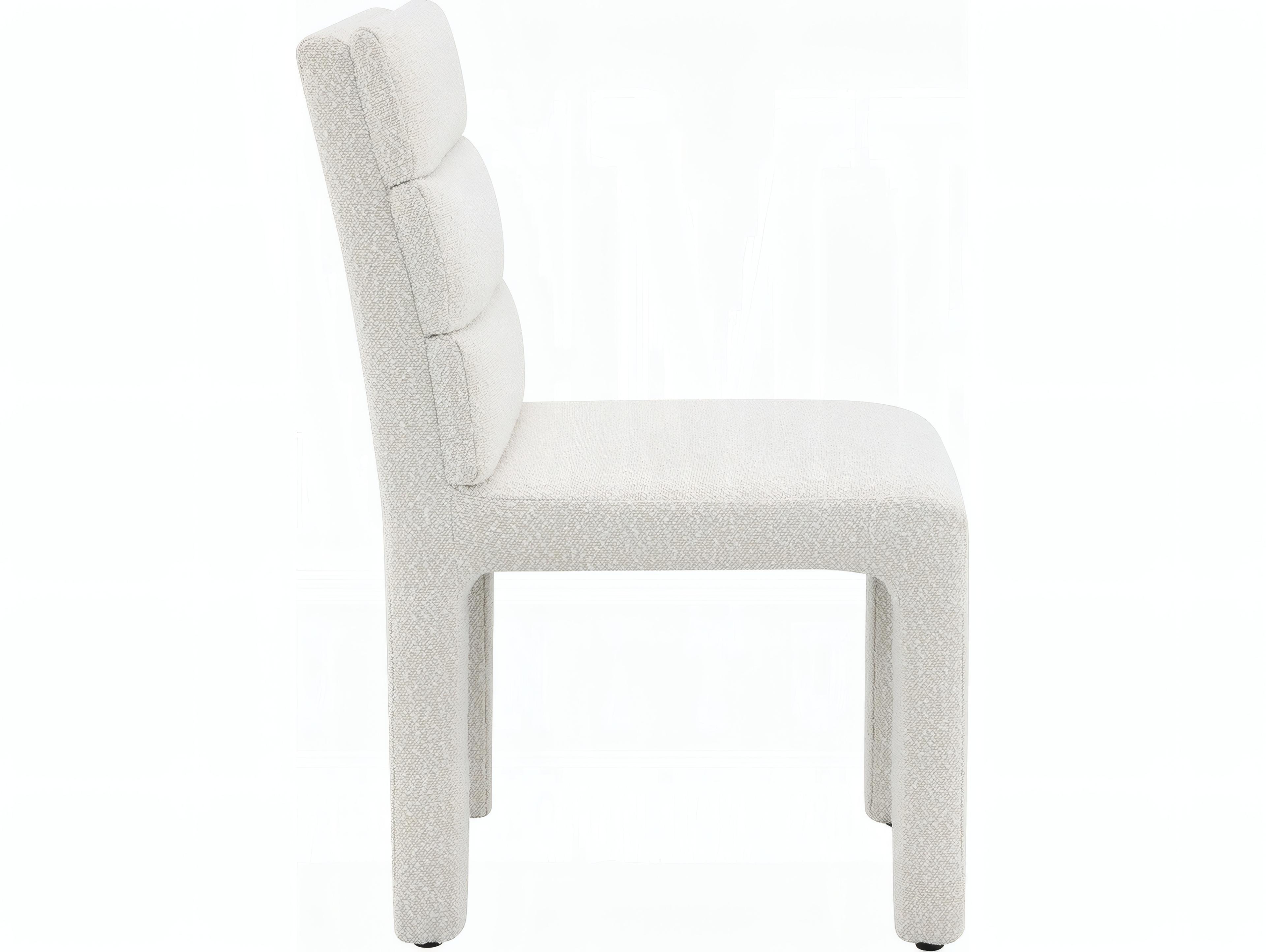 Acme Furniture Hettie Plywood Beige Upholstered Armless Dining Chair Set of 2