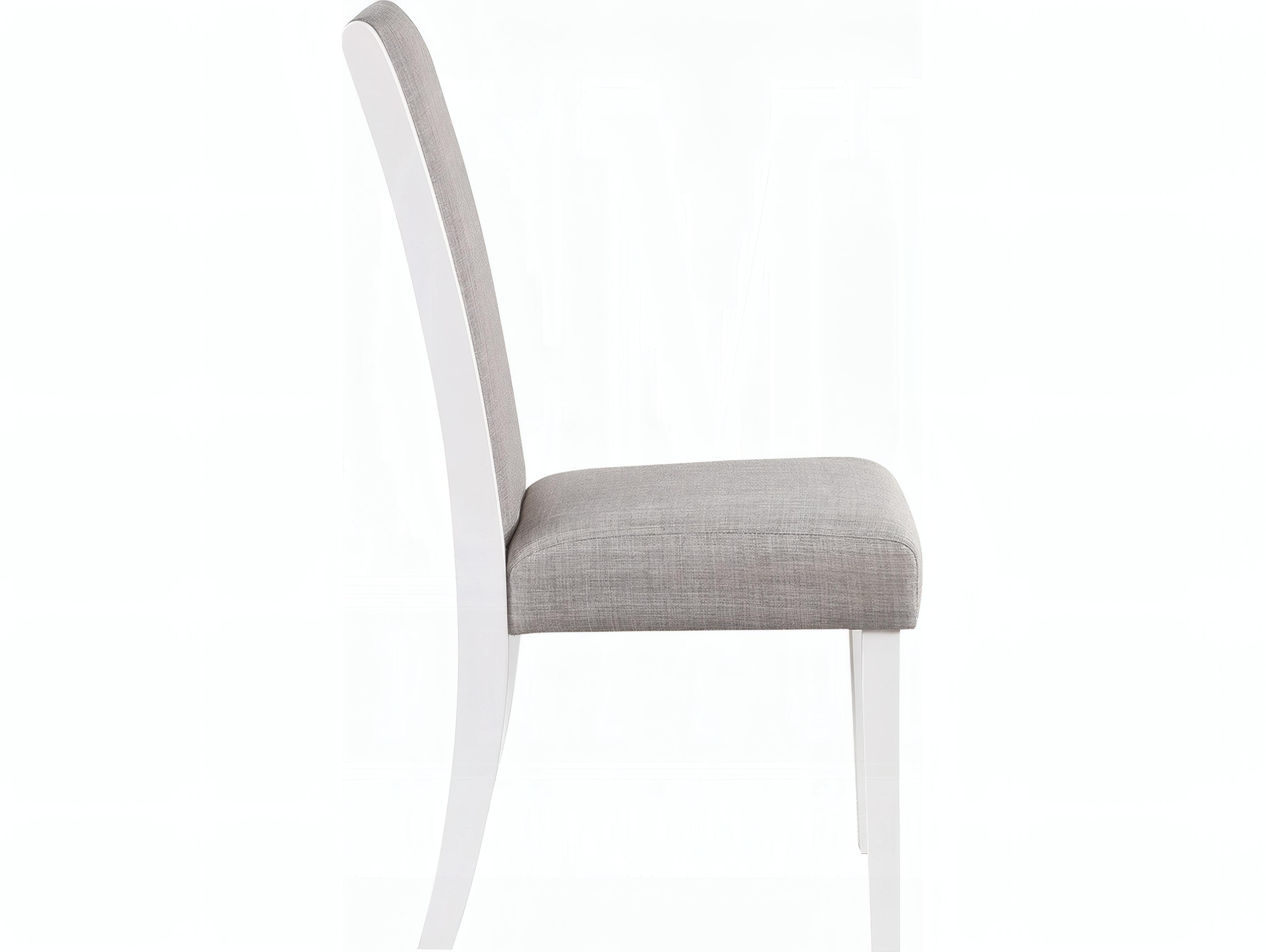 Acme Furniture Hollyn Plywood Gray Upholstered Armless Dining Chair Set of 2