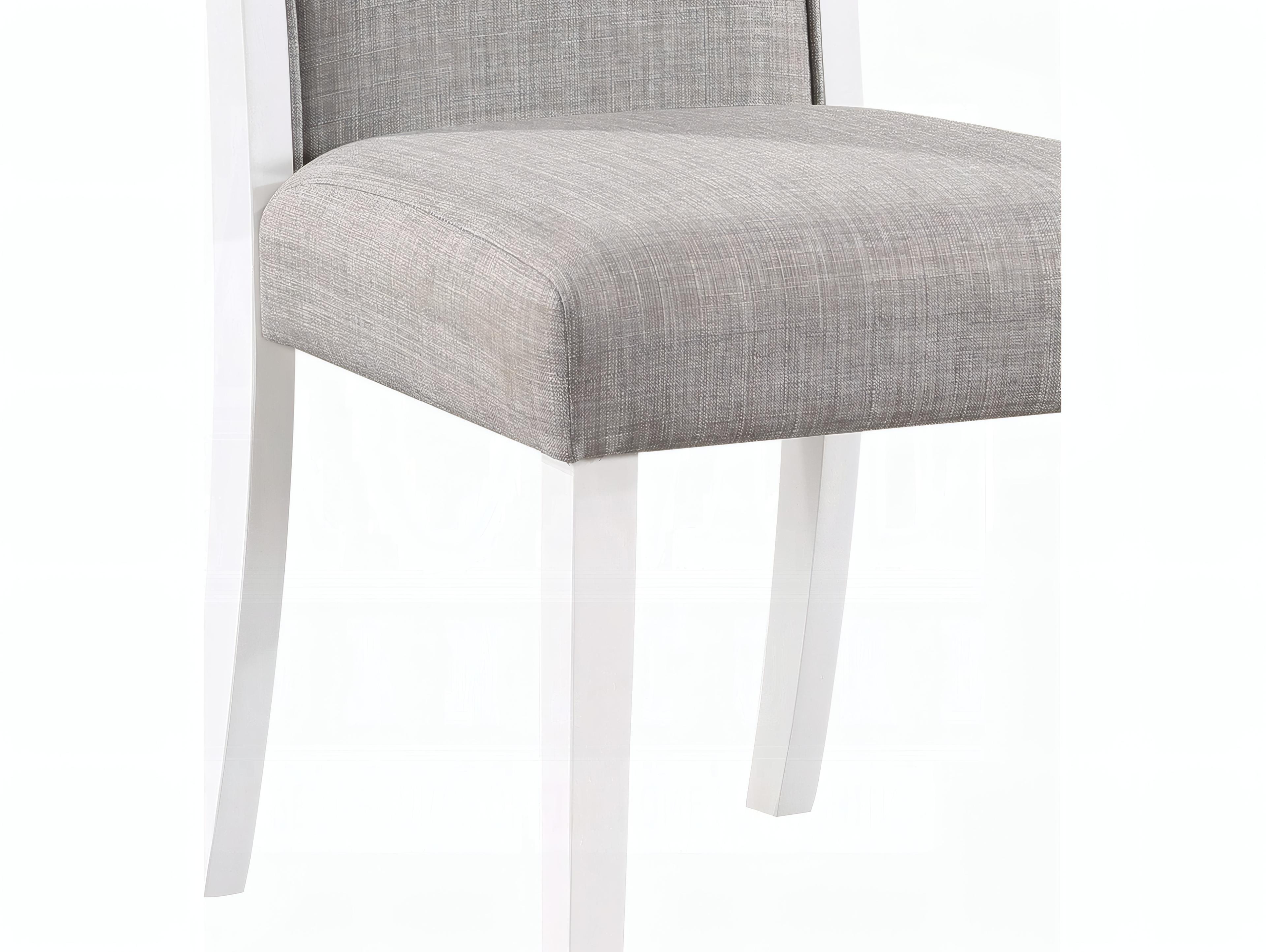 Acme Furniture Hollyn Plywood Gray Upholstered Armless Dining Chair Set of 2