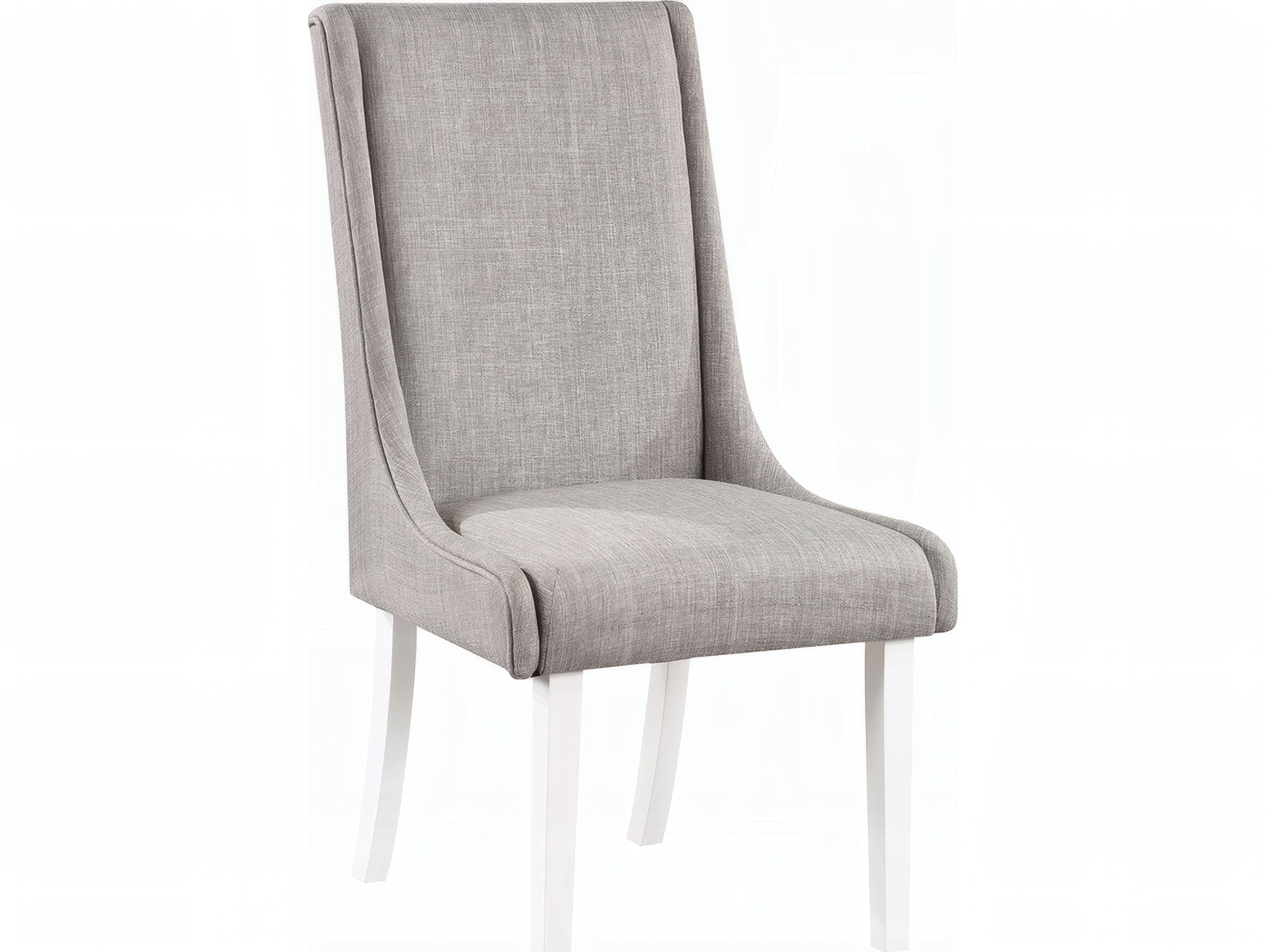 Acme Furniture Hollyn Plywood Gray Upholstered Armless Dining Chair Set of 2