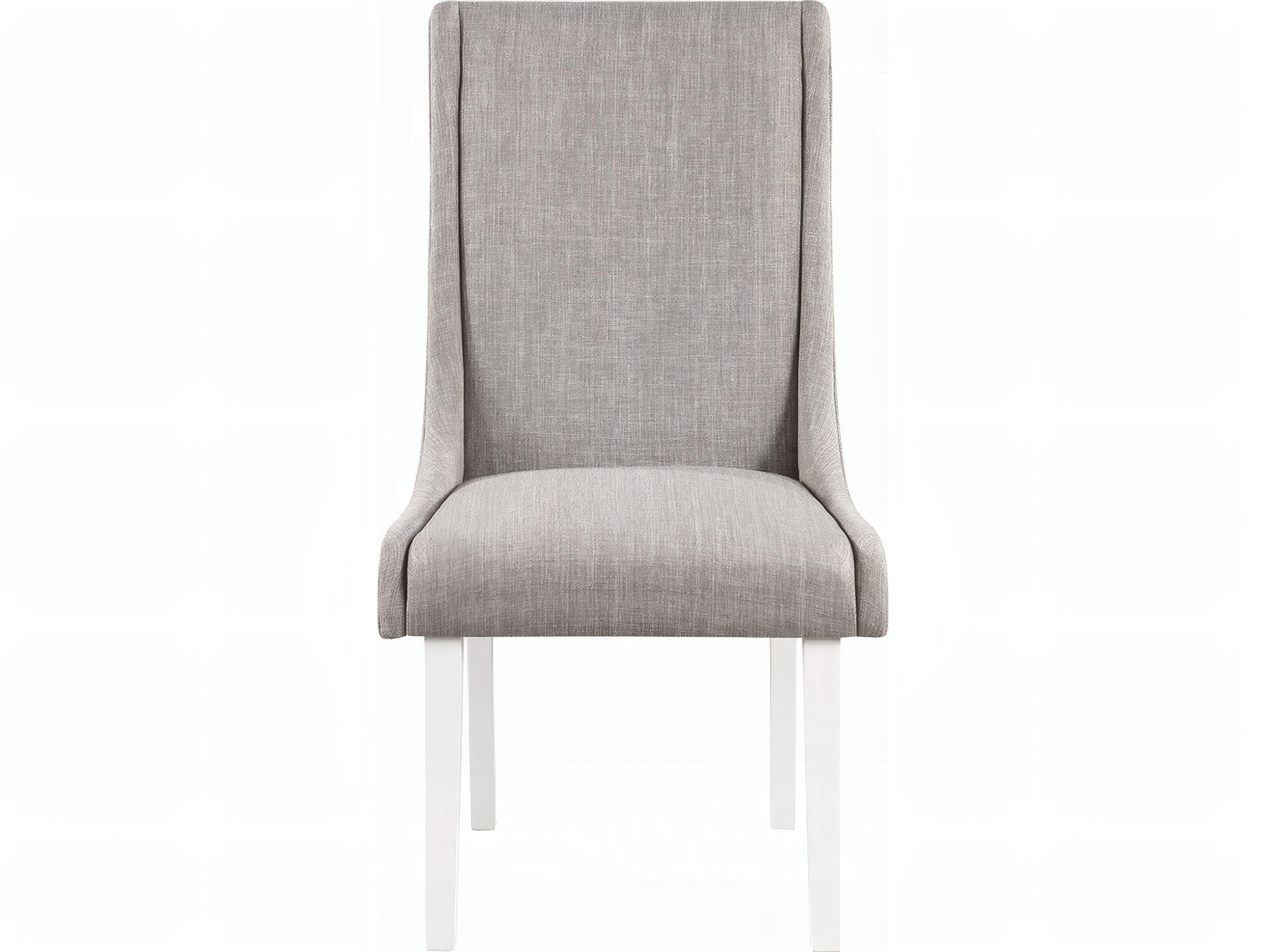 Acme Furniture Hollyn Plywood Gray Upholstered Armless Dining Chair Set of 2