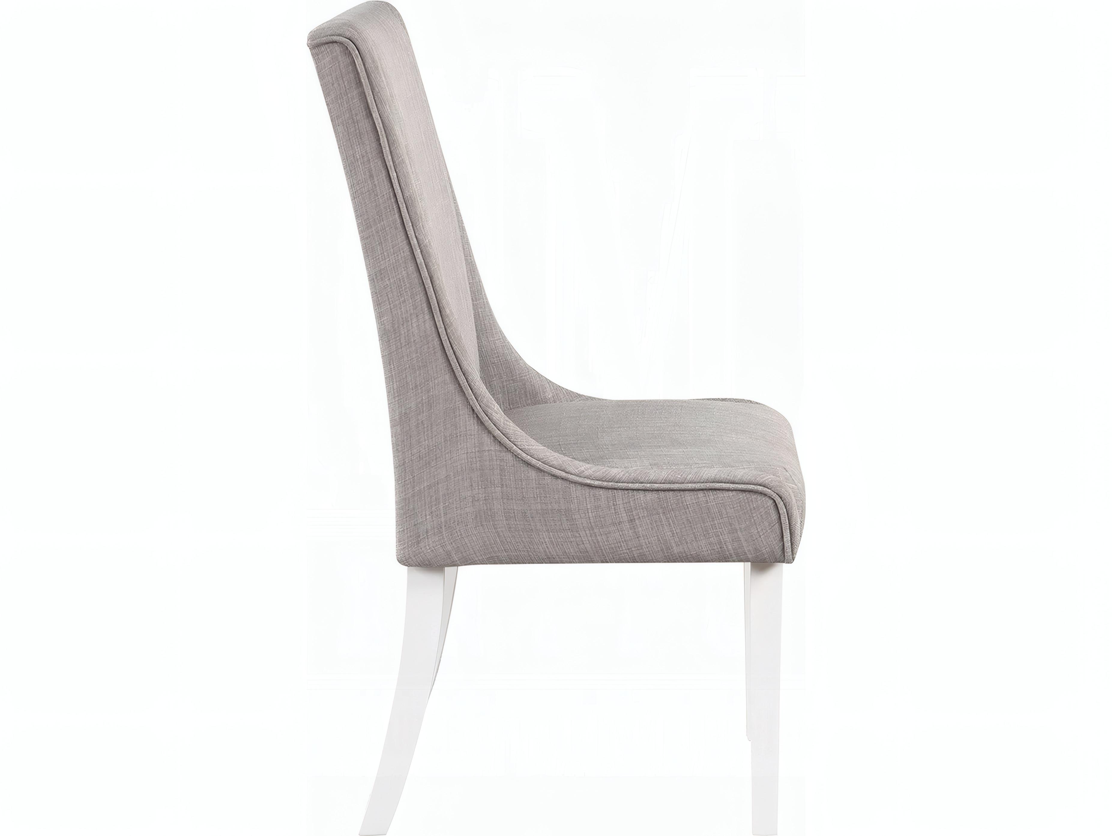 Acme Furniture Hollyn Plywood Gray Upholstered Armless Dining Chair Set of 2