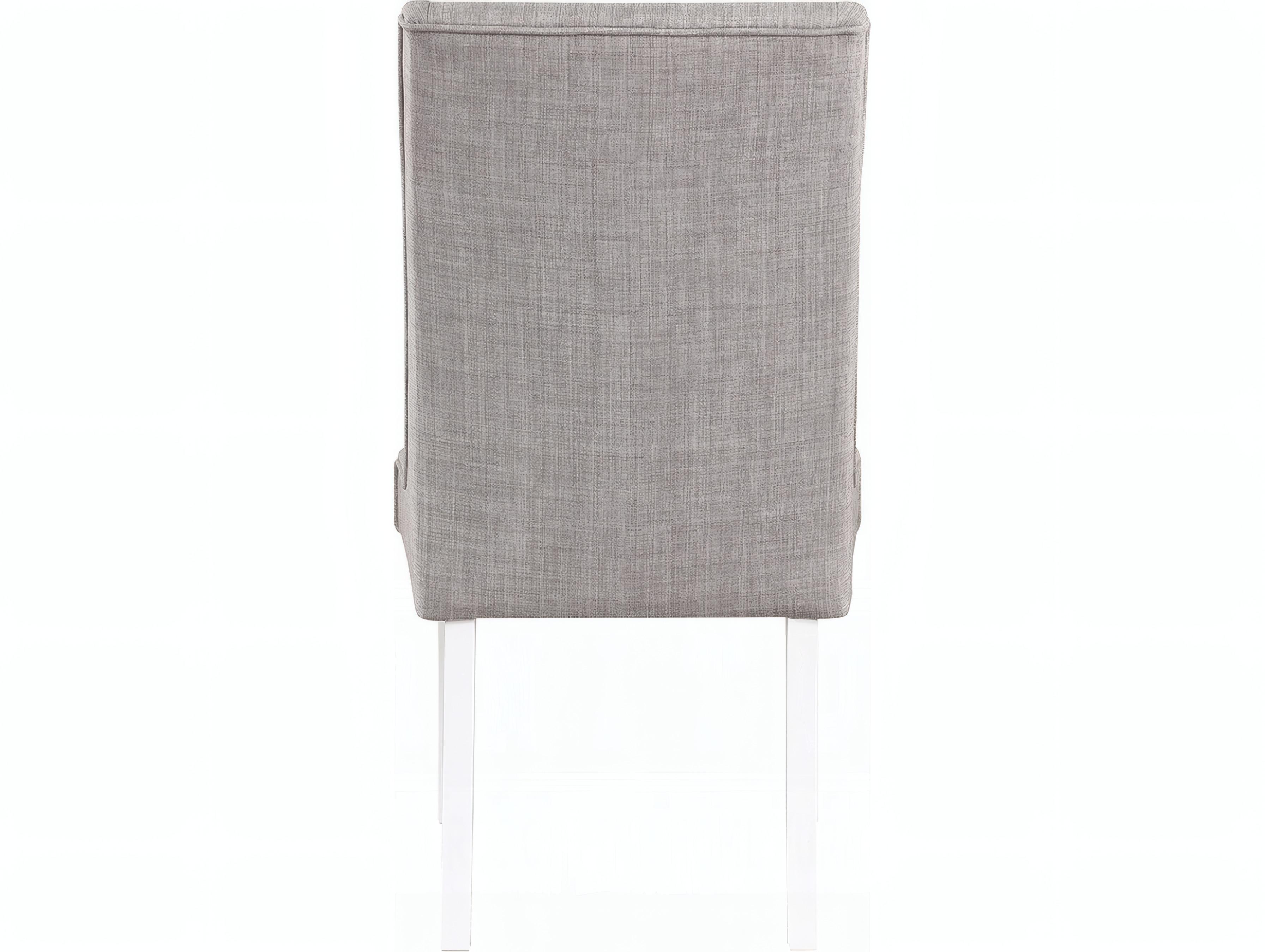 Acme Furniture Hollyn Plywood Gray Upholstered Armless Dining Chair Set of 2