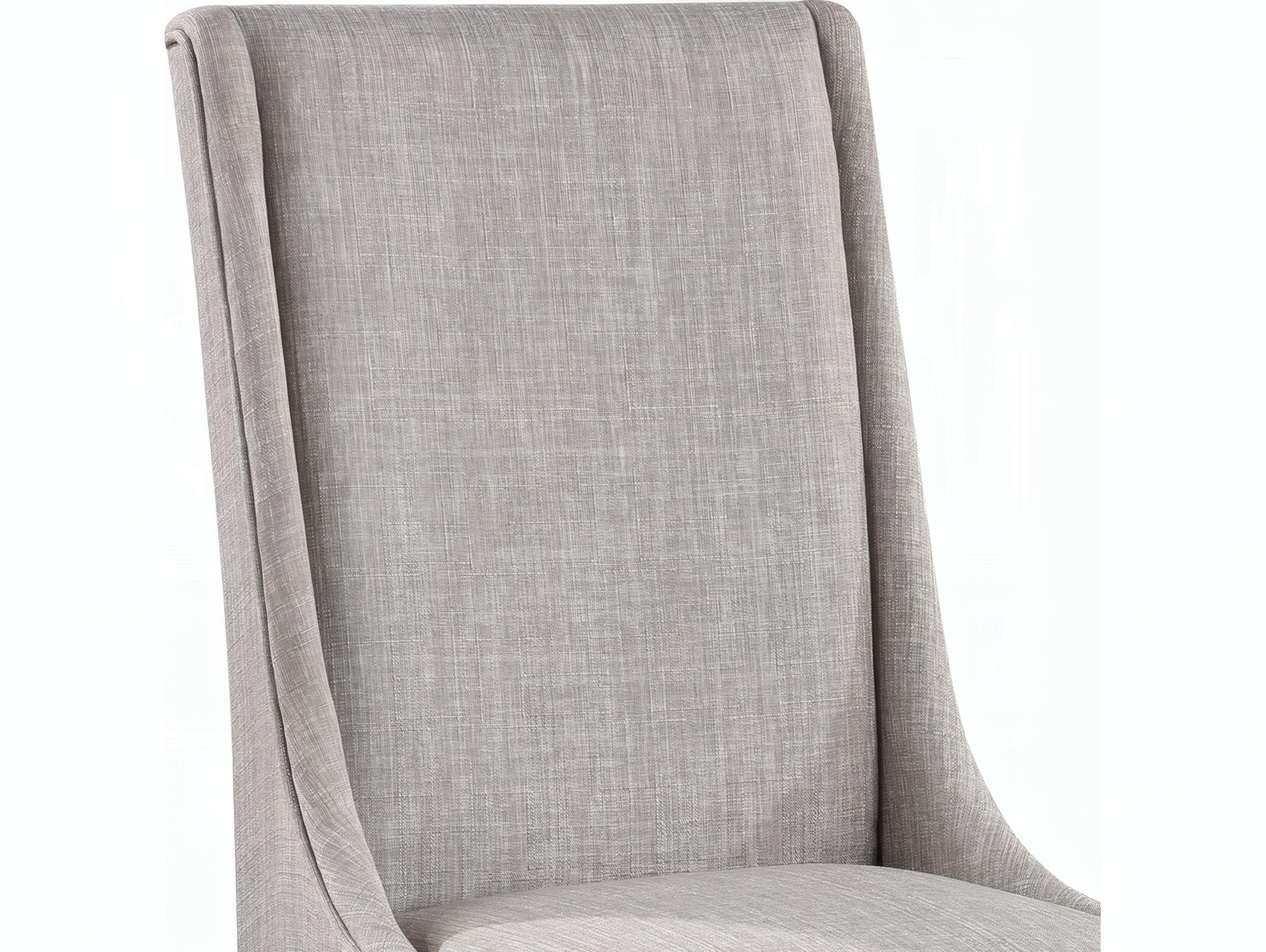 Acme Furniture Hollyn Plywood Gray Upholstered Armless Dining Chair Set of 2