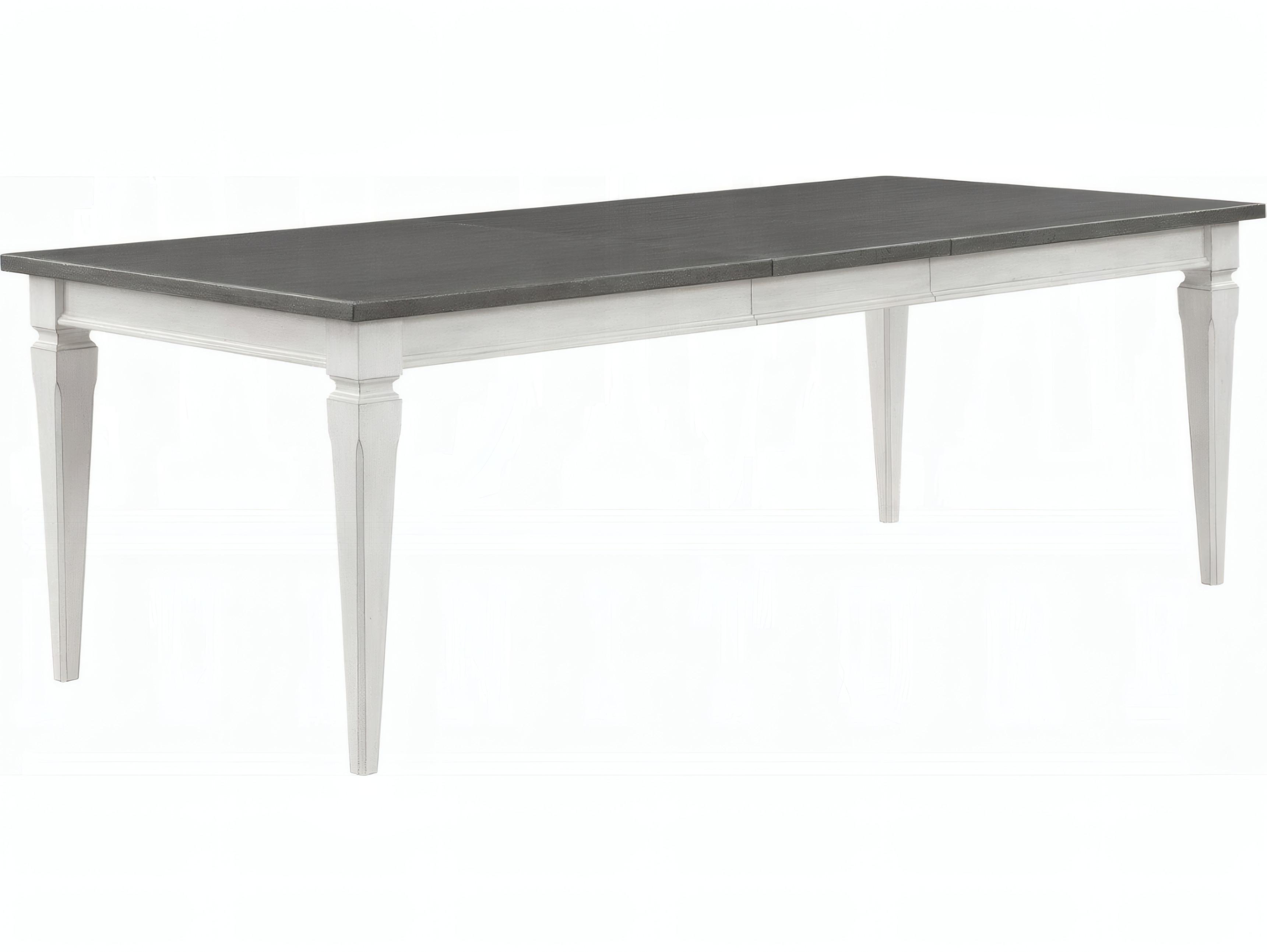 Acme Furniture Katia Rectangular Wood Gray Weathered White Dining Table