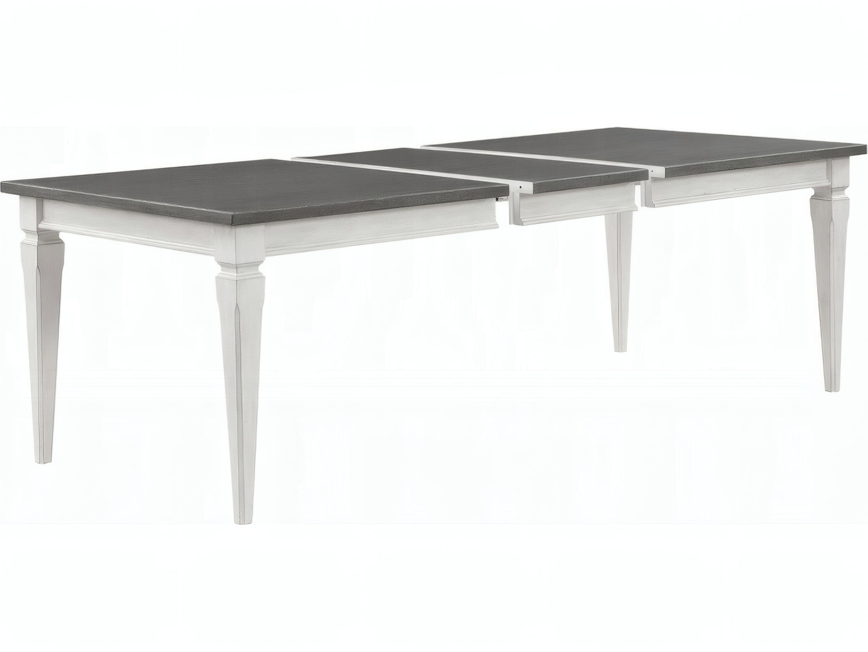 Acme Furniture Katia Rectangular Wood Gray Weathered White Dining Table