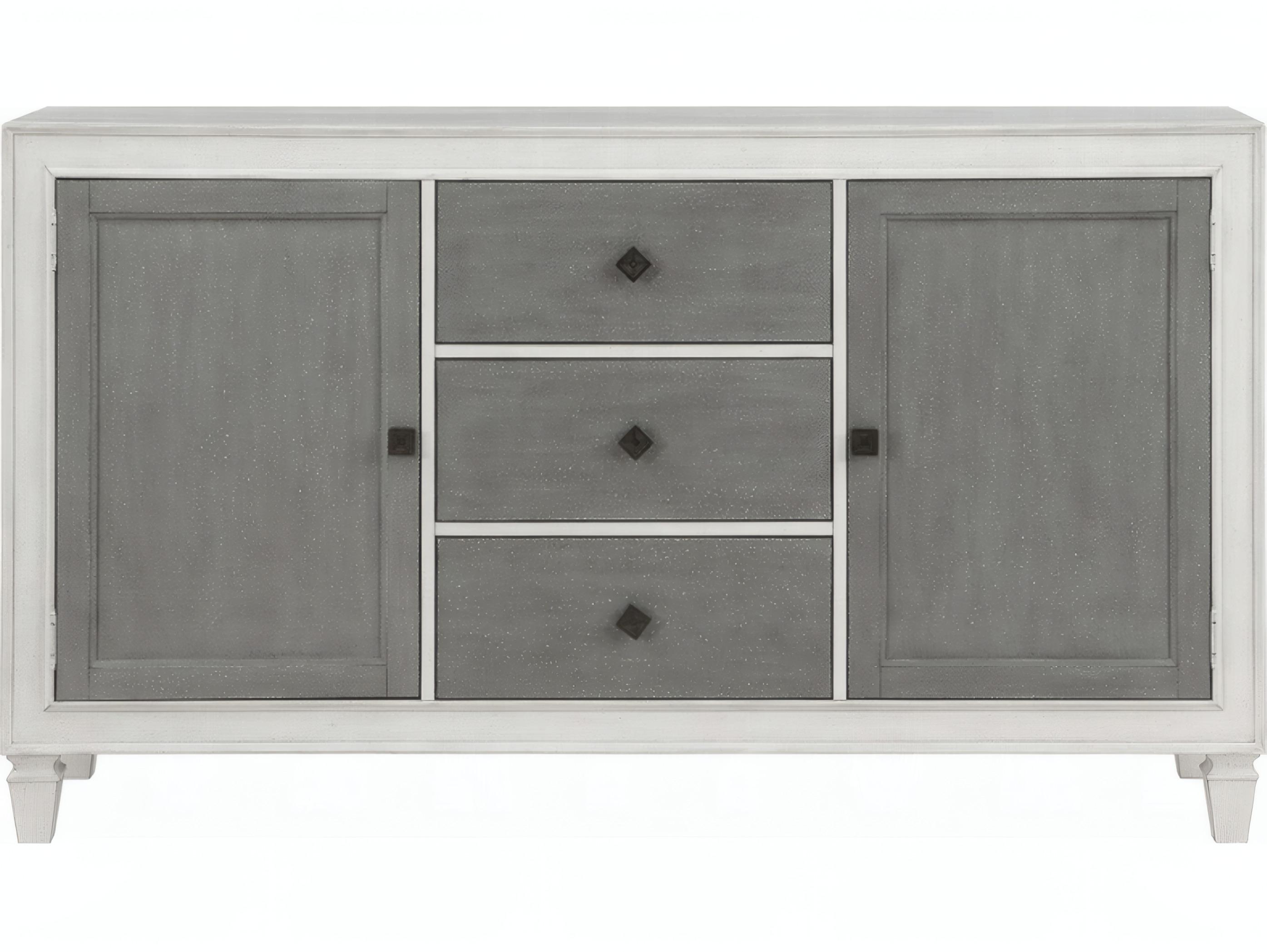 Acme Furniture Katia 70" Poplar Wood Gray Weathered White Sideboard