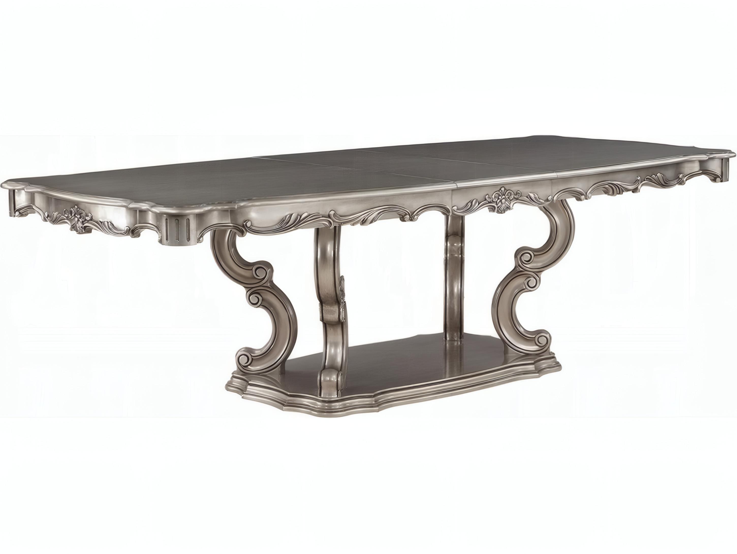 Acme Furniture Ariadne Rectangular Wood Antique Platinum Dining Table