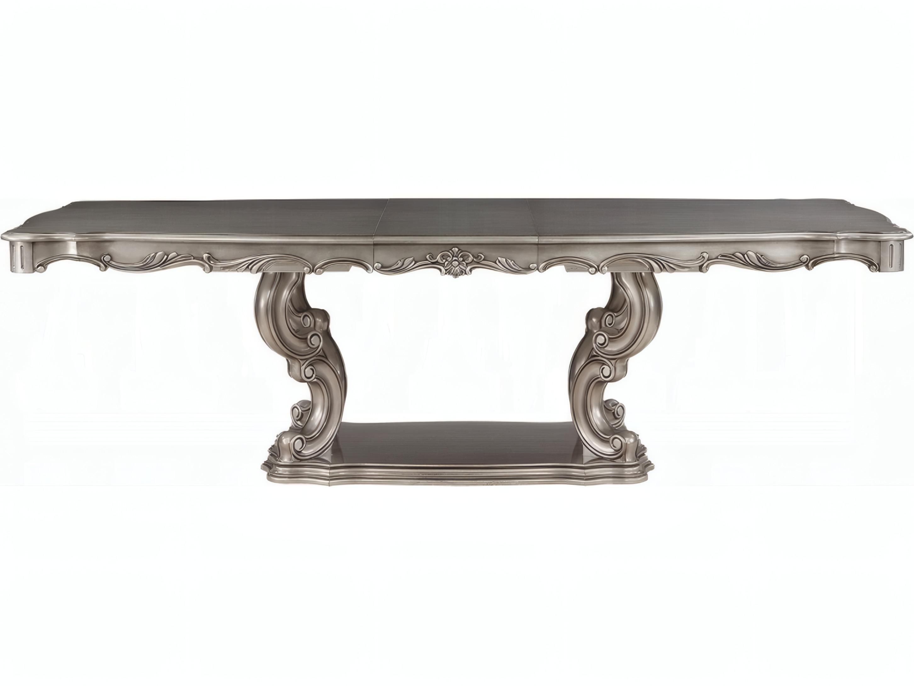 Acme Furniture Ariadne Rectangular Wood Antique Platinum Dining Table