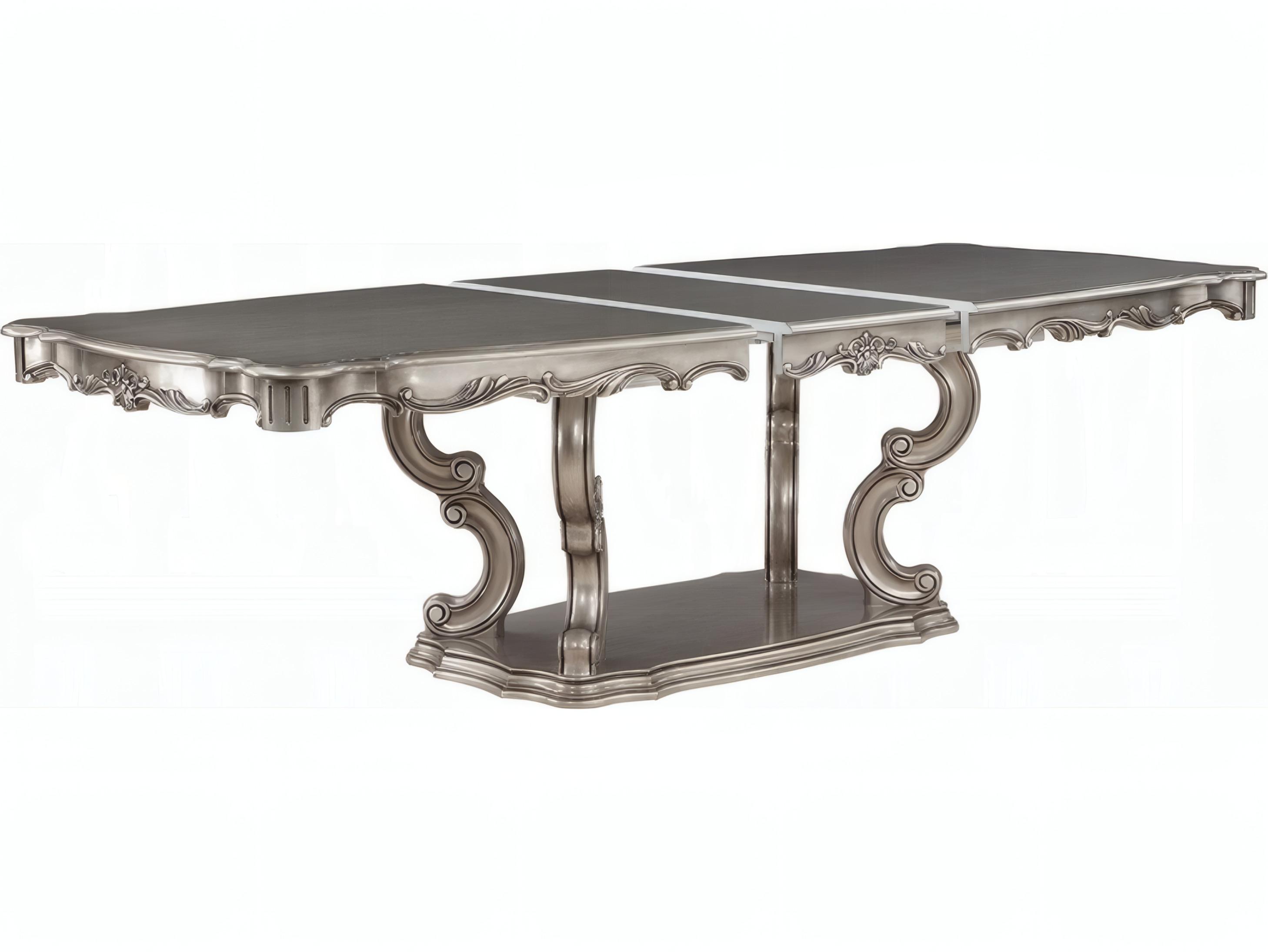 Acme Furniture Ariadne Rectangular Wood Antique Platinum Dining Table