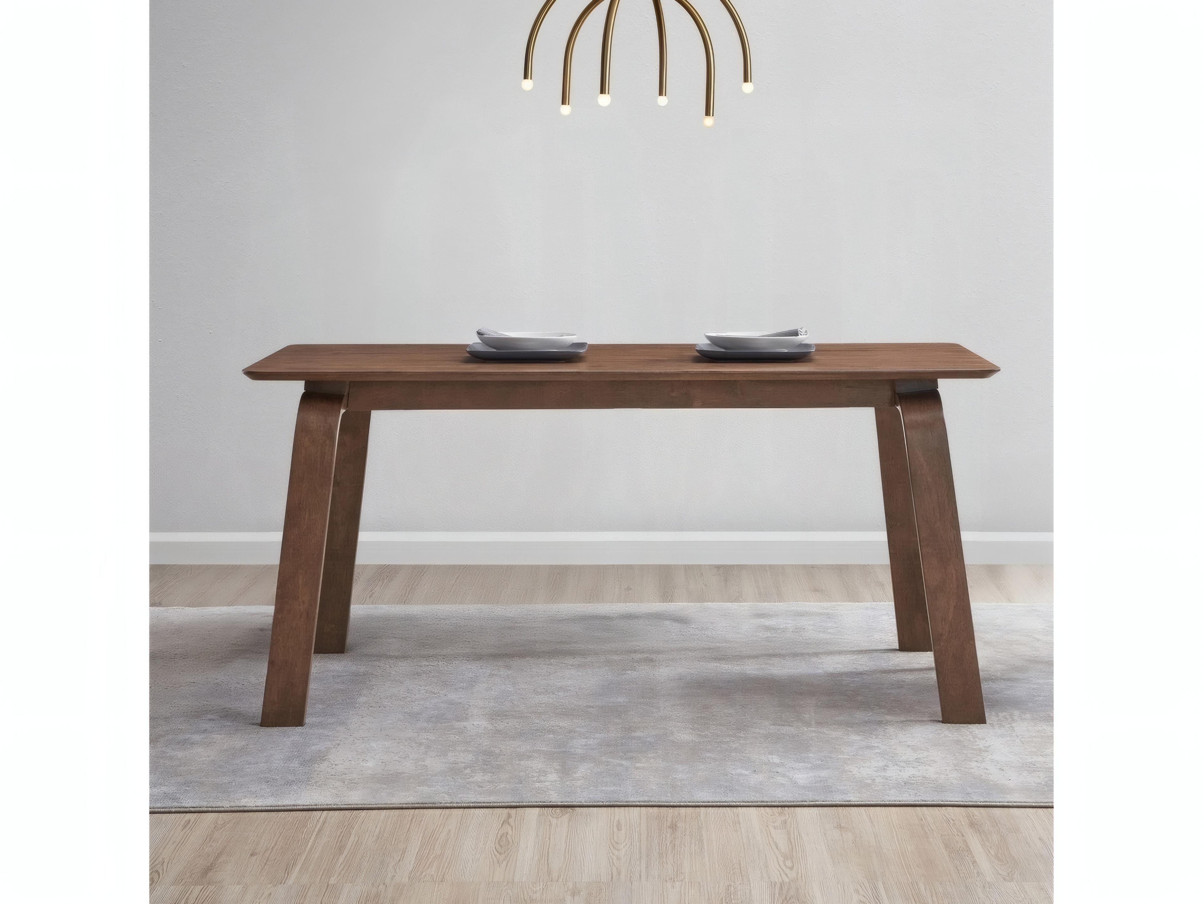 Acme Furniture Ginny Rectangular Wood Walnut Dining Table