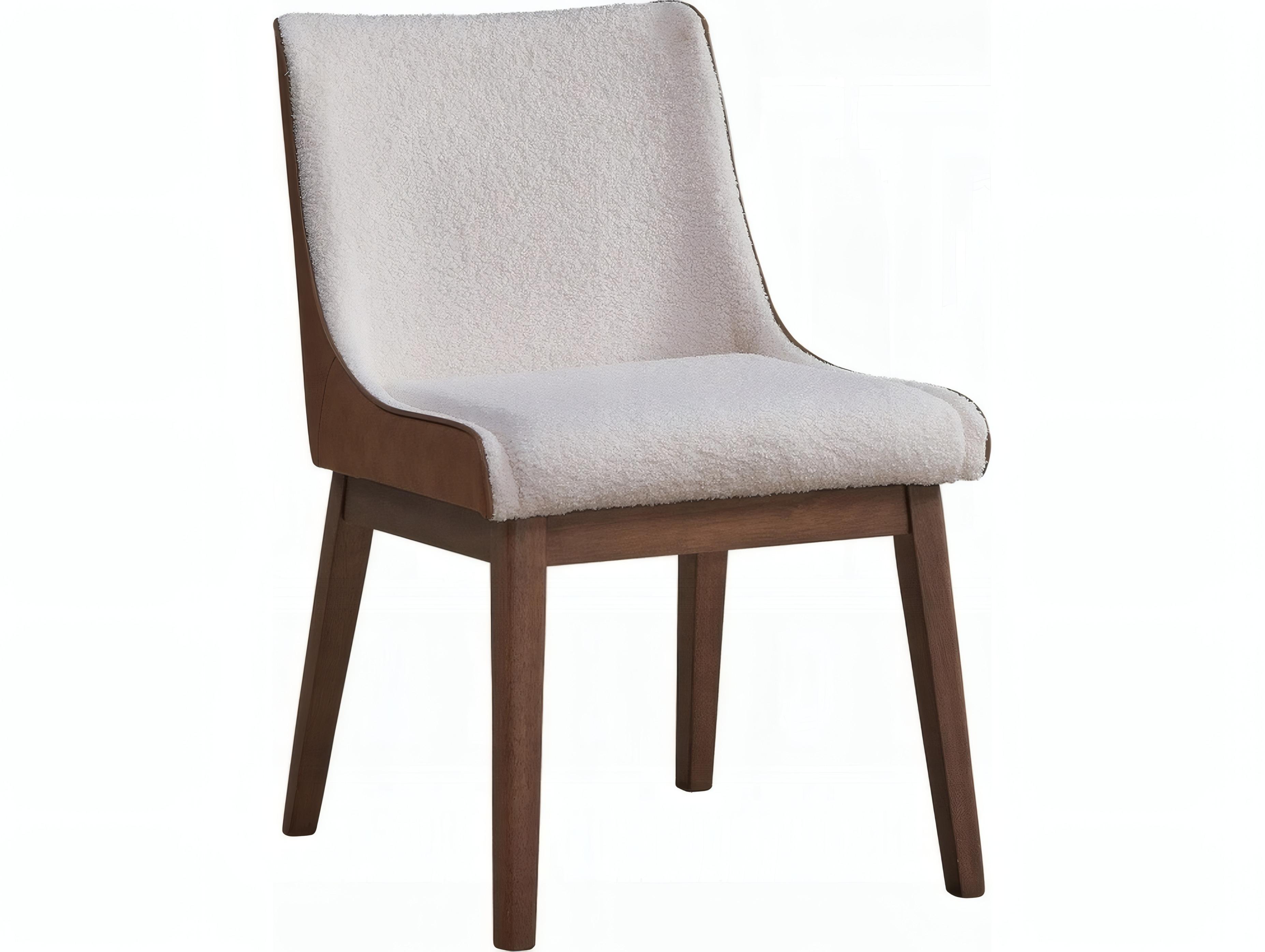 Acme Furniture Ginny Rubberwood Brown Upholstered Armless Dining Chair Set of 2